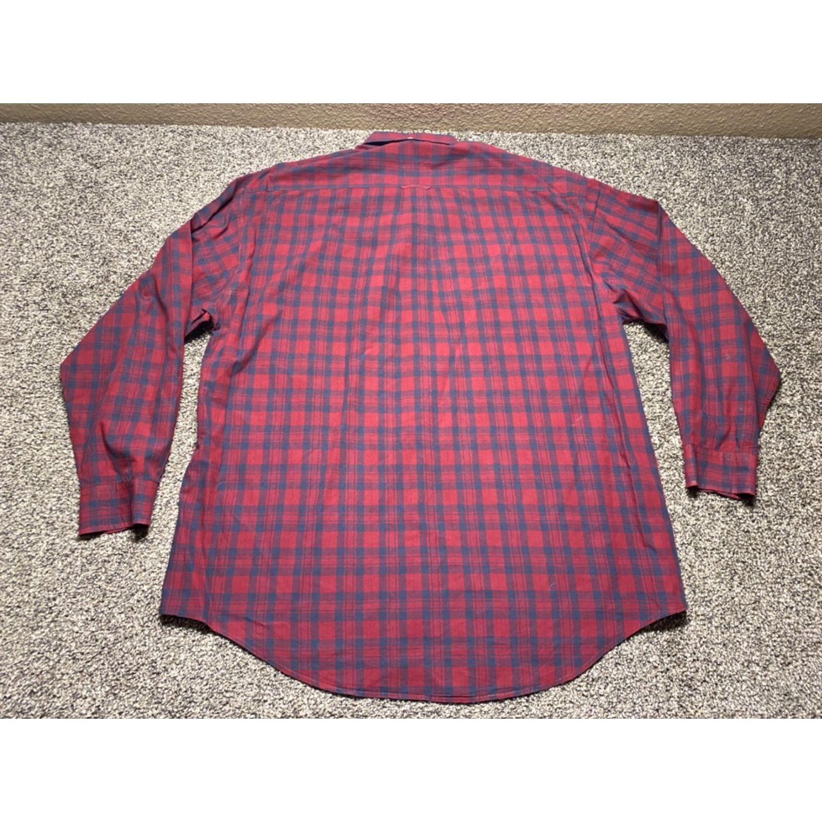 Bloomingdale's Peterborough Row Shirt Mens Large Red Plaid 60 Singles Poplin Bloomingdale London Size US L / EU 52-54 / 3 - 6 Thumbnail