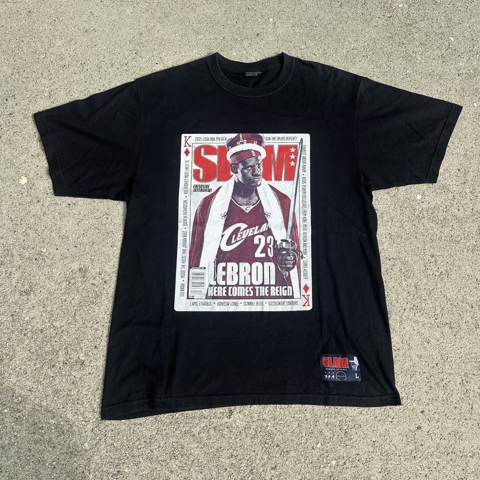 NBA × Vintage Vintage 2005 Slam Magazine LeBron James Tee T-Shirt Sz L Size US L / EU 52-54 / 3 - 1 Thumbnail