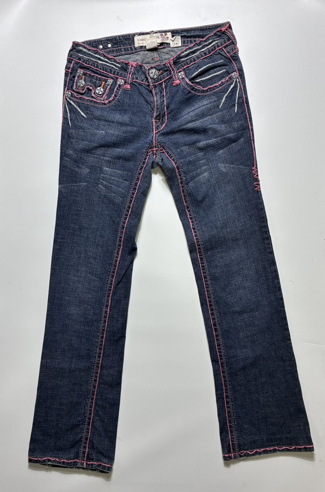 Other VINTAGE LAGUNA BEACH PINK Y2K 2000s DENIM JEANS Size 30" / US 8 / IT 44 - 3 Thumbnail