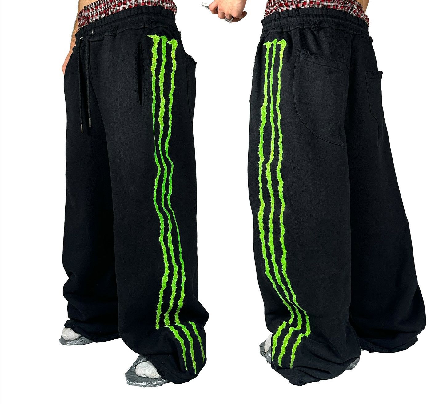 Japanese Brand × Other Triple stripe Claw Glow In Dark Baggy Sweatpants Size US 32 / EU 48 - 4 Thumbnail