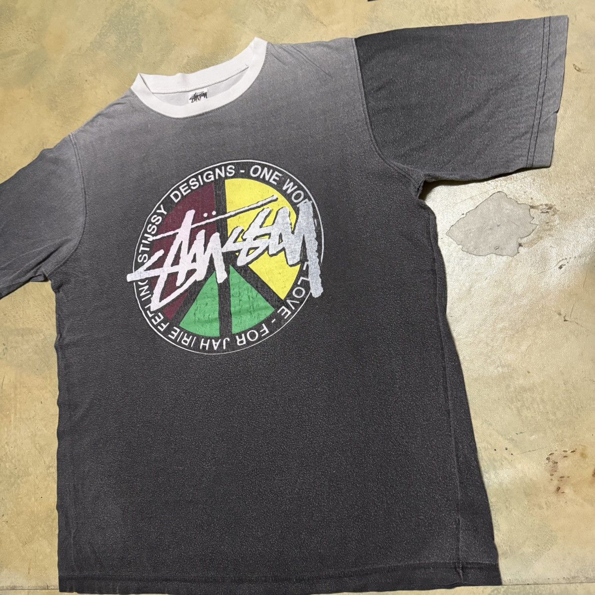 Stussy × Vintage Vintage Stussy Rasta Bob Marley Big Logo T Shirt Size US M / EU 48-50 / 2 - 2 Thumbnail