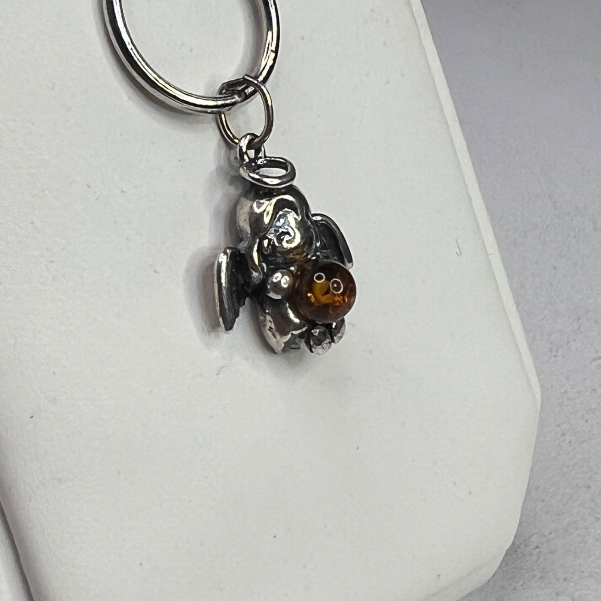 Other Sterling Silver 925 Small Angel Pendant With Cognac Baltic A Size ONE SIZE - 2 Thumbnail