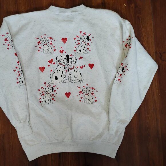 Other DS Vintage Dalmatian Hearts Cute Crewneck Sweatshirt AOP Size US XXL / EU 58 / 5 - 7 Thumbnail