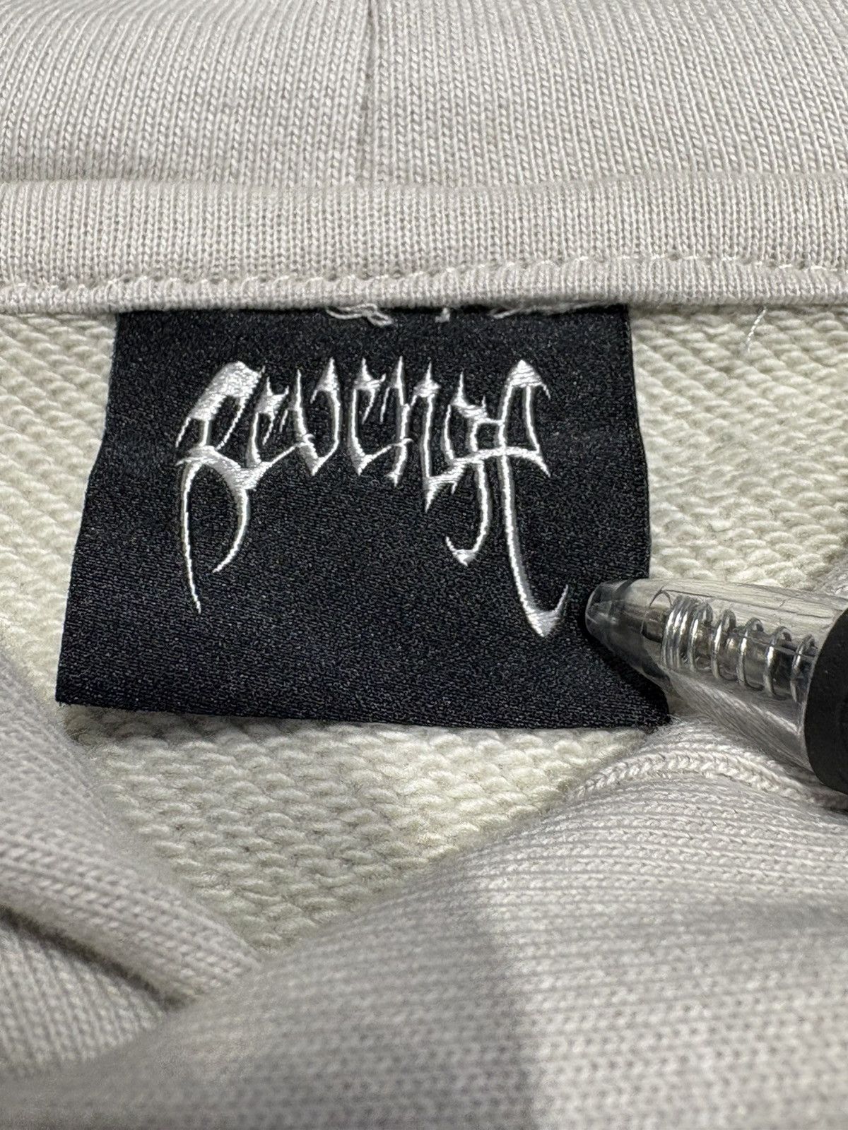 Revenge REVENGE “CHROMED OUT” HOODIE - SIZE SMALL - (CEMENT) Size US S / EU 44-46 / 1 - 5 Thumbnail