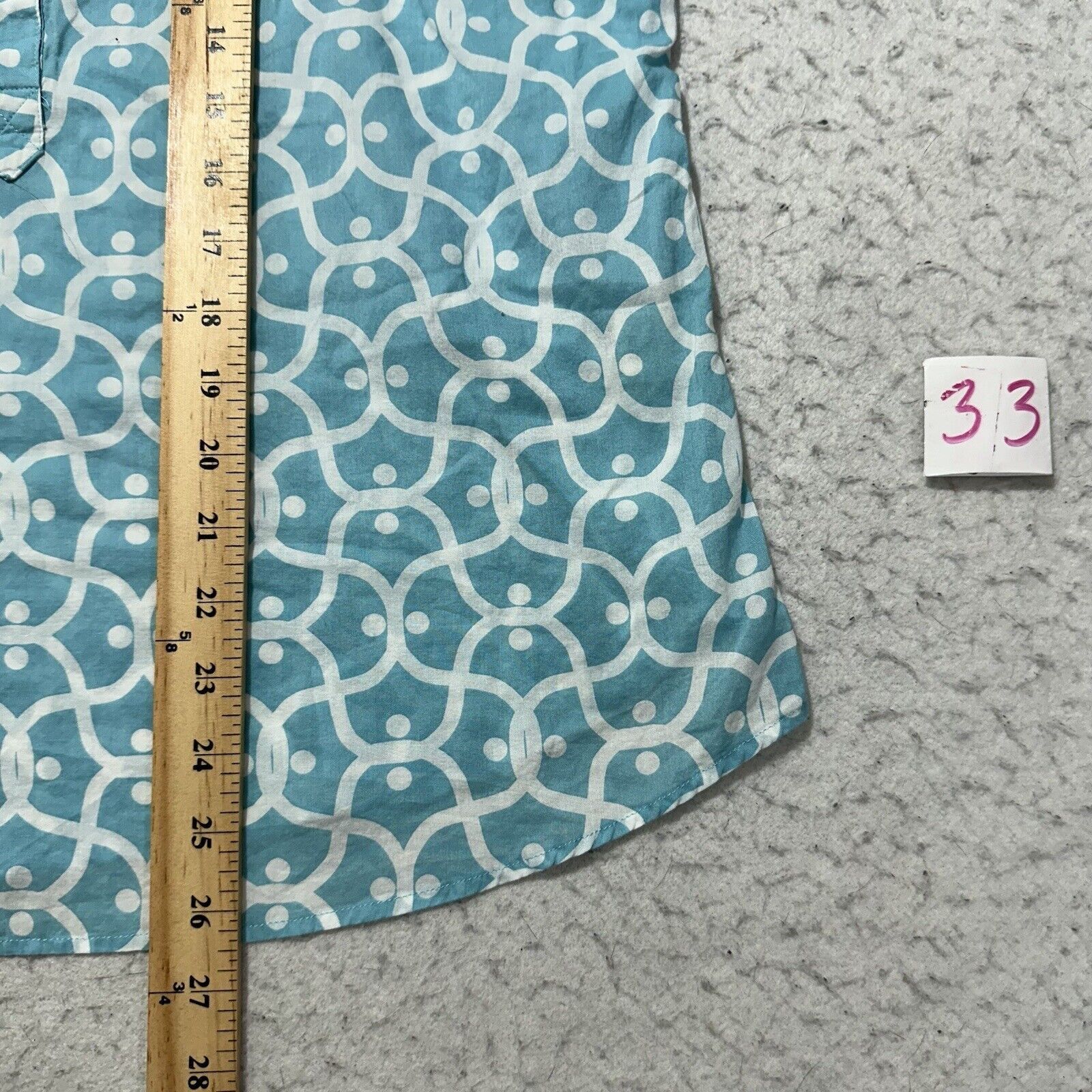 Van Heusen Van Heusen= Large Button Up Shirt Light Blue + White Top Size L / US 10 / IT 46 - 9 Thumbnail