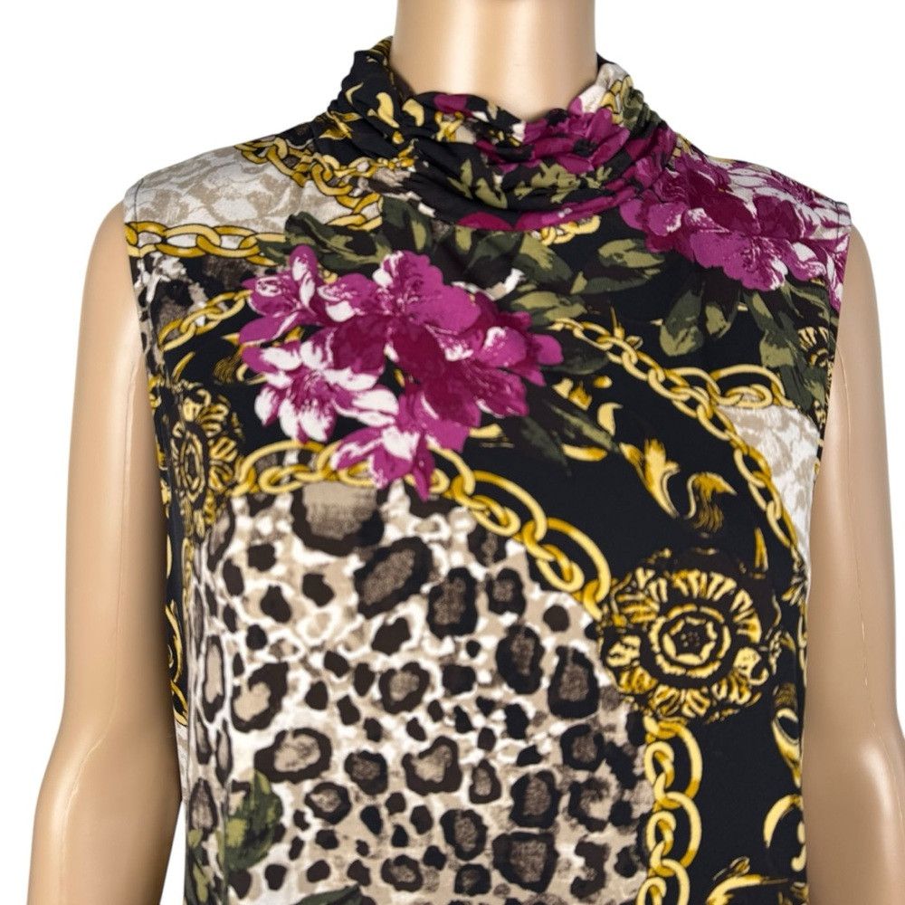 Other Susan Graver Printed Liquid Knit High Neck Sleeveless Top A Size XL / US 12-14 / IT 48-50 - 2 Thumbnail