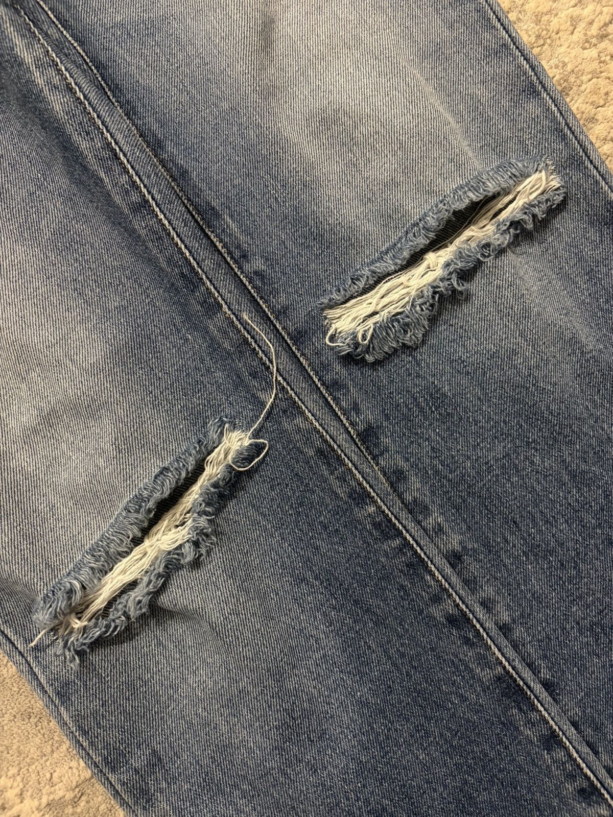 Saint Laurent Paris SS16 Surf Sound Knee Rip Denim Jeans Size US 29 - 3 Thumbnail