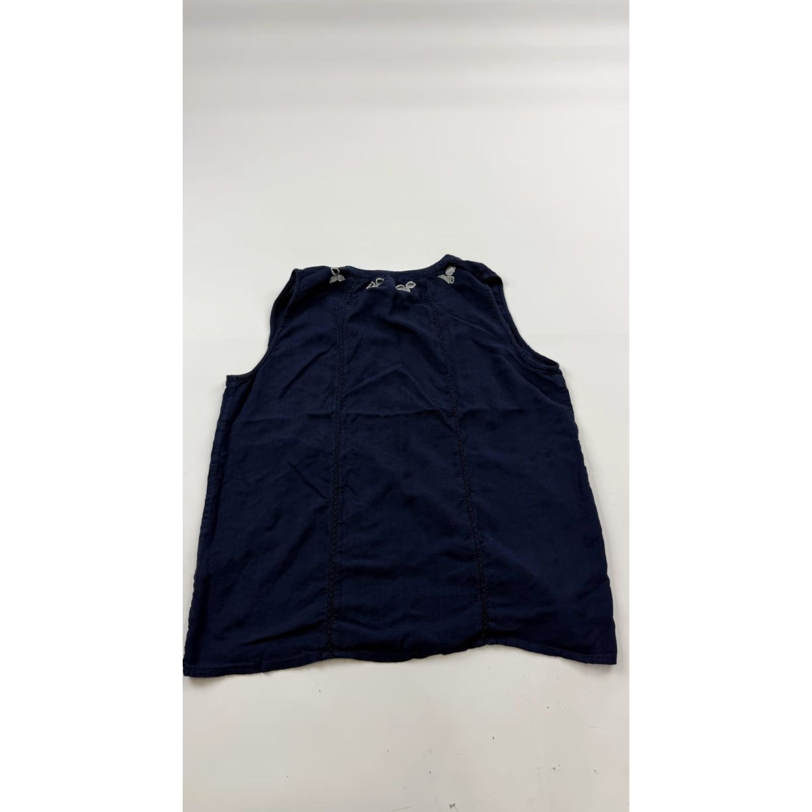 Lucky Brand Lucky Brand Sleeveless Top Womens Medium Blue Embroidered Boho Rayon Blouse Size M / US 6-8 / IT 42-44 - 7 Thumbnail