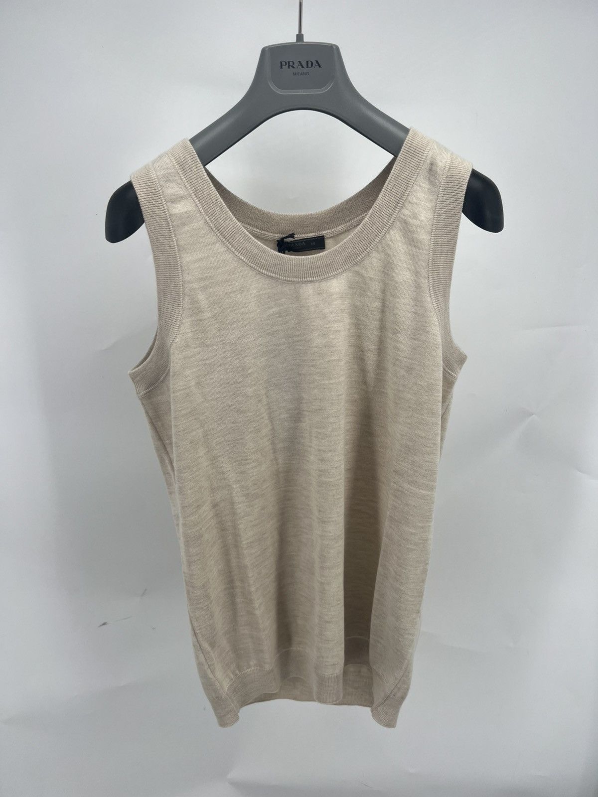 Prada Mens Prada Cashmere Tank Top Beige Size L RRP $1.8K Size US L / EU 52-54 / 3 - 1 Thumbnail