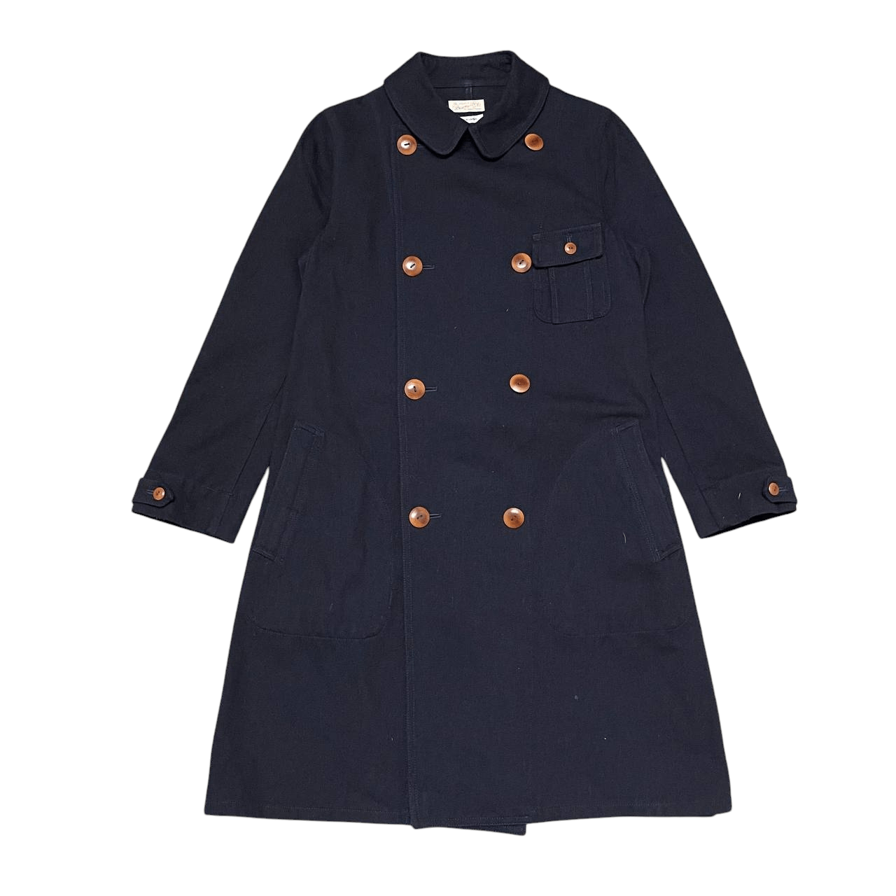 Beams Japan Vintage Beams Boy Wool Long Coat Double Breast Size US S / EU 44-46 / 1 - 1 Thumbnail