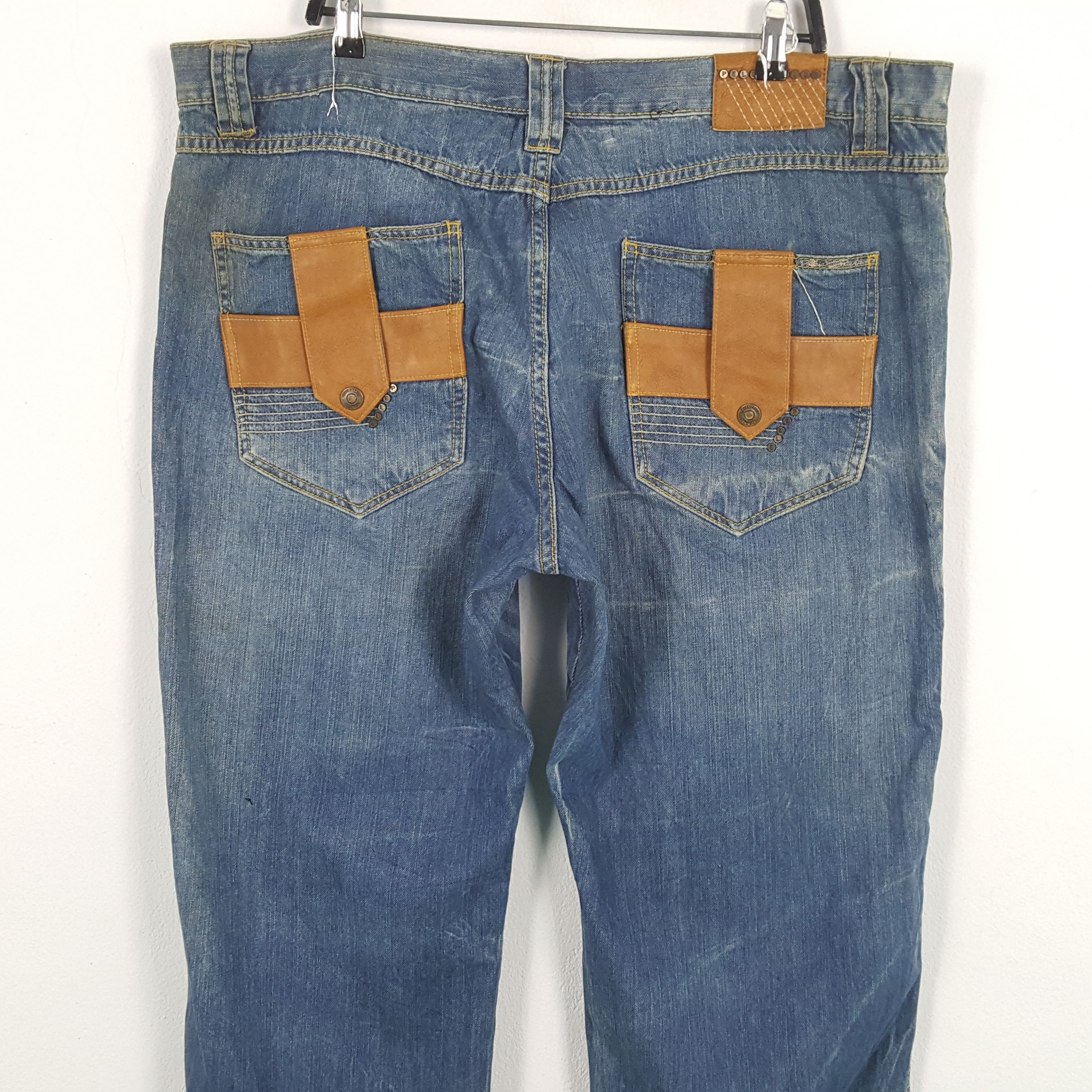 Pelle Pelle × Vintage PELLE PELLE Big Size Fashion Style Jeans Size US 42 / EU 58 - 2 Thumbnail
