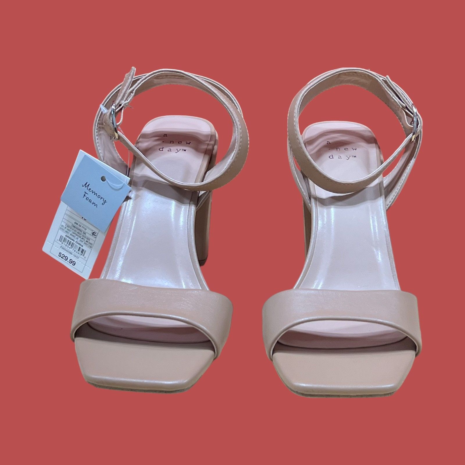 Other A New Day - Women's Heels Sandals - Beige - 10 Size US 10 / IT 40 - 3 Thumbnail