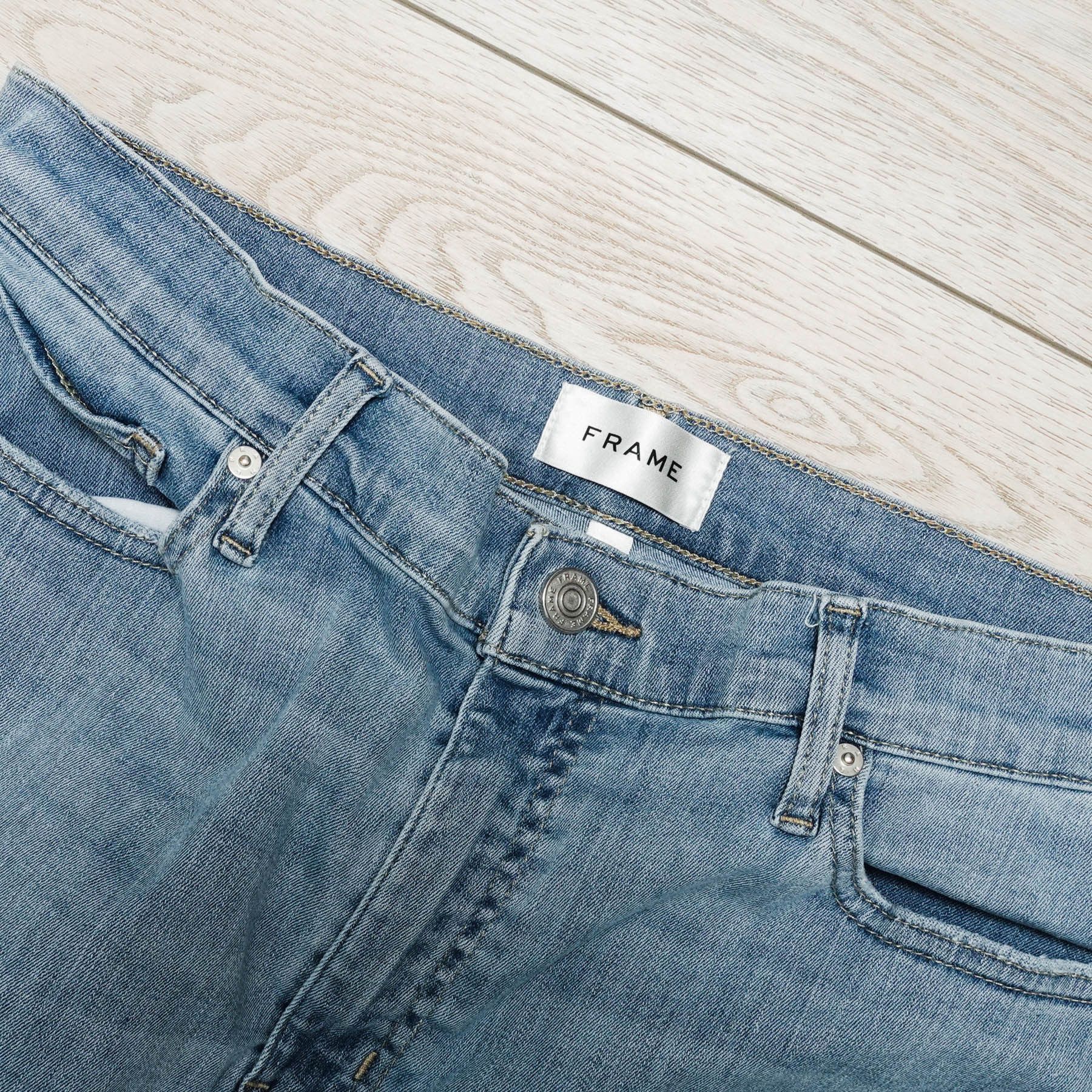 Frame Awesome Frame Vintage Wash Boot Cut Raw Hem Denim Jeans Size US 32 / EU 48 - 2 Thumbnail