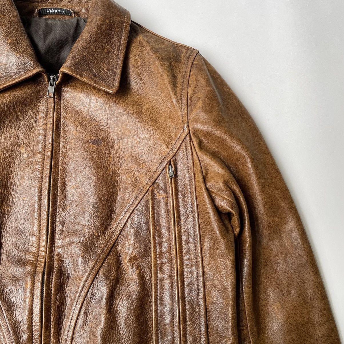 Maison Margiela S/S 2001 Tan Leather Jacket Size US M / EU 48-50 / 2 - 6 Thumbnail