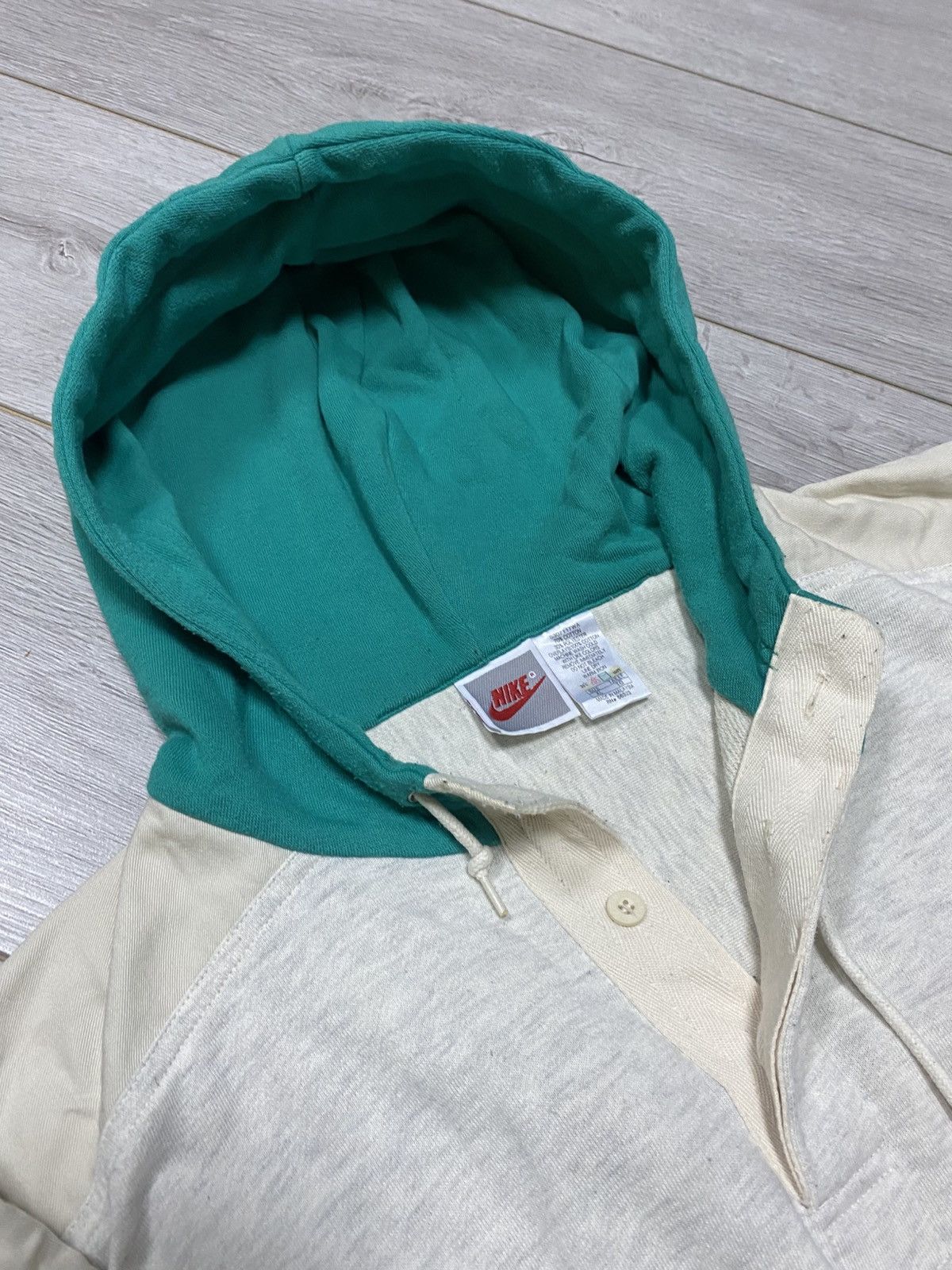 Nike Nike RARE 80s vintage big logo spell out hoodie Size US XL / EU 56 / 4 - 8 Thumbnail