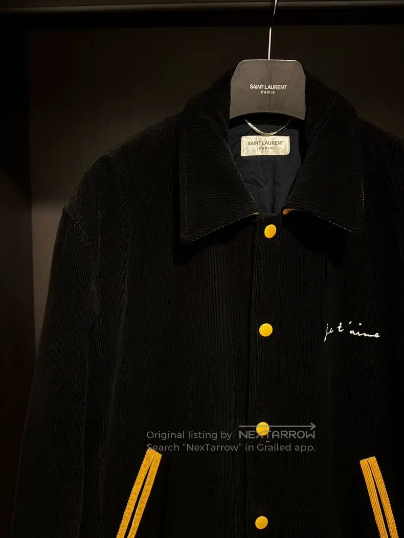 Saint Laurent Paris Saint Laurent Paris Black and Yellow Corduroy Baseball Jac Size US L / EU 52-54 / 3 - 2 Thumbnail