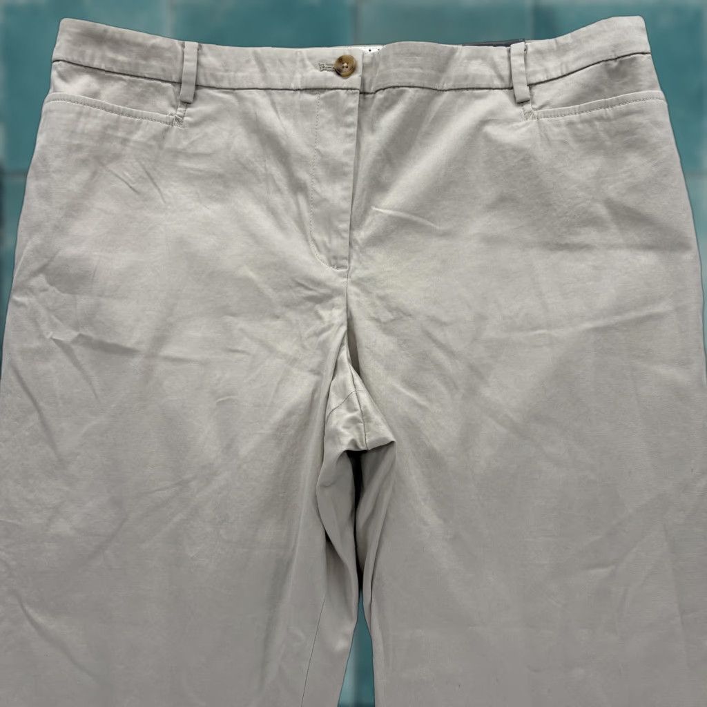 Talbots Talbots Pant Slim Chino Beige Womens 12 Regular Crop Stretch Twill Pockets Casual Size 34" / US 12 / IT 48 - 1 Thumbnail
