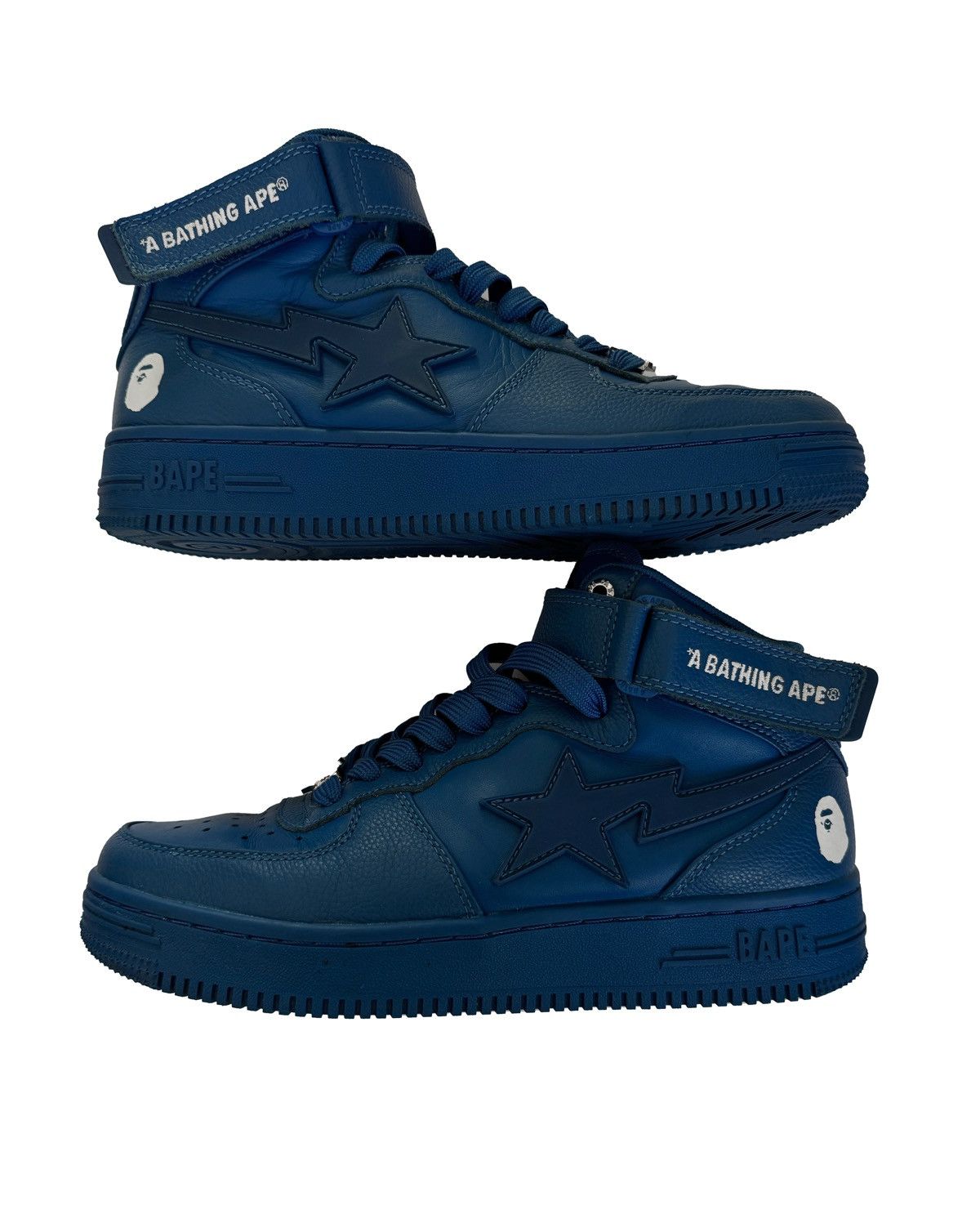 Bape Bapesta Mid ‘Blue’ Size US 7 / EU 40 - 1 Thumbnail