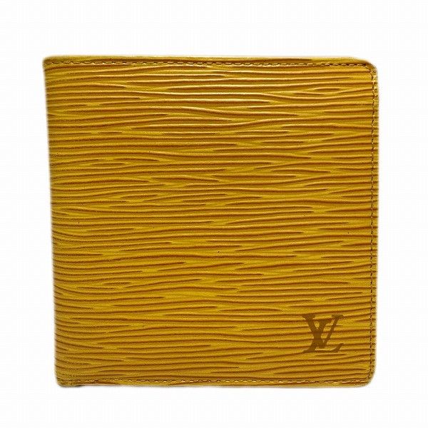 Louis Vuitton Louis Vuitton Epi Leather Bifold Wallet M63549 Leather Short Wallet M63549 in Fair Condition