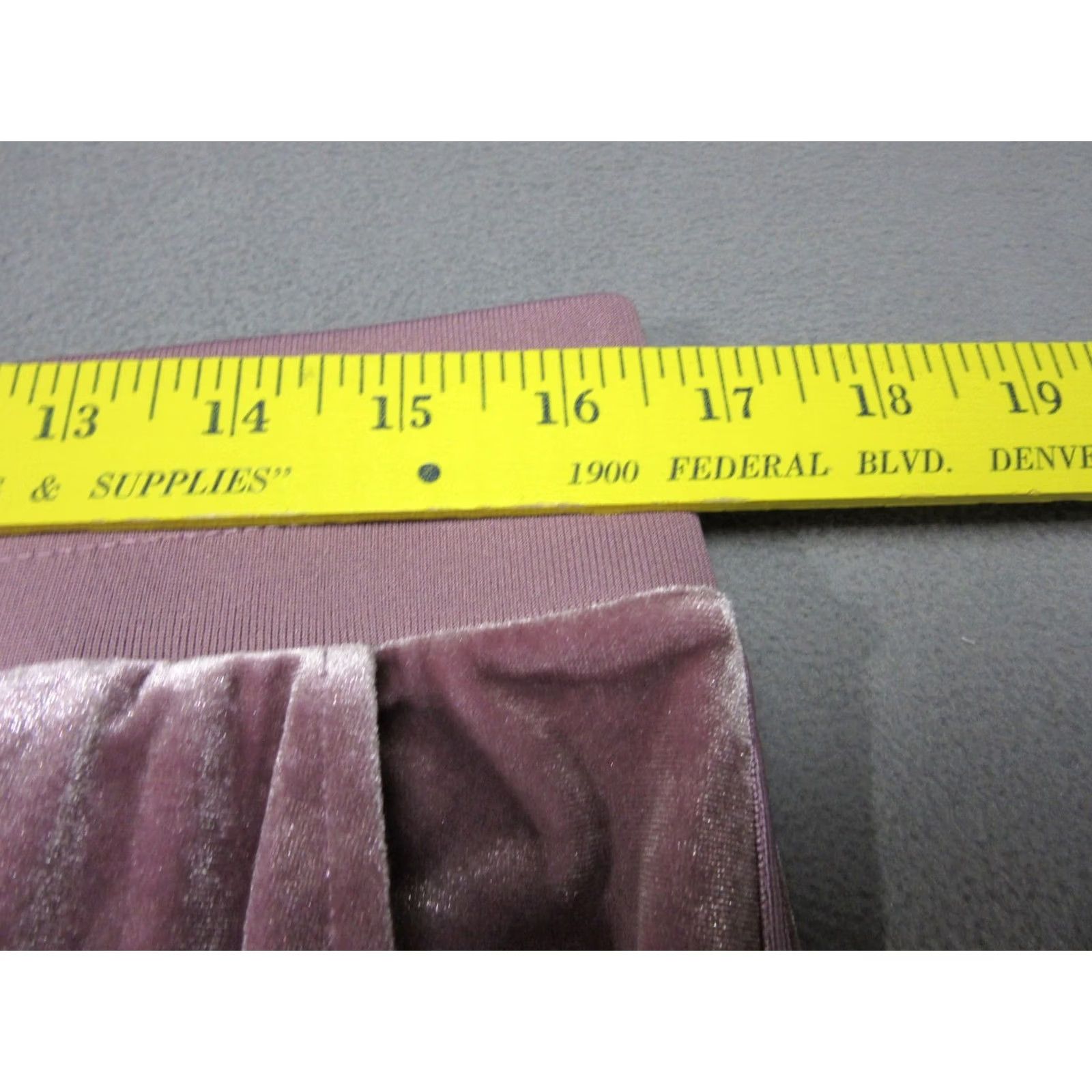 Juicy Couture Juicy Couture Pants Womens Large Pink Lilac Snow Stretch Velour Ruched Mid Rise Size 36" / US 14 / IT 50 - 6 Thumbnail