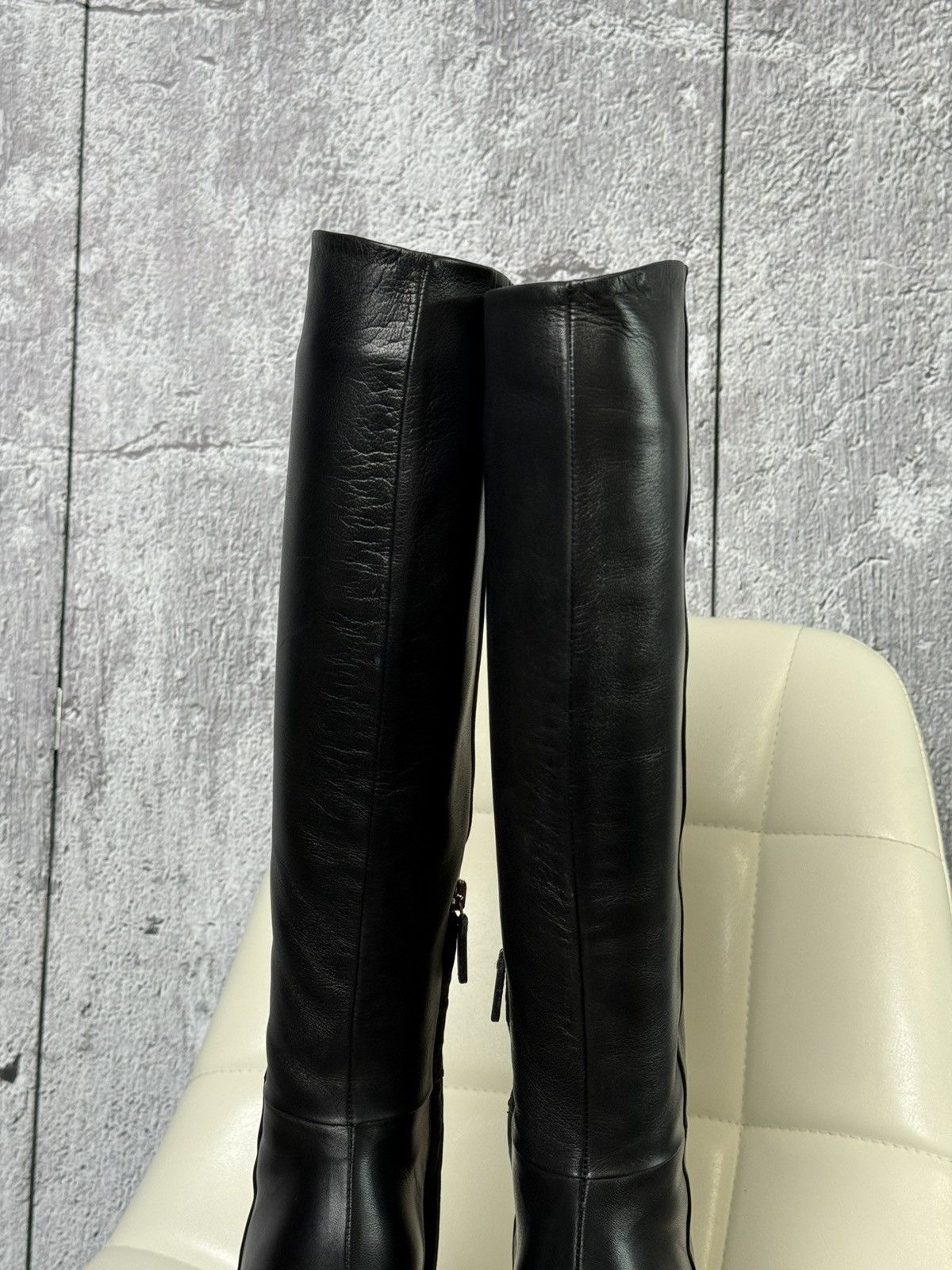 Gucci Gucci Charlotte Leather Knee Platform Stiletto Heel Zip Boot Size US 6.5 / IT 36.5 - 16 Thumbnail