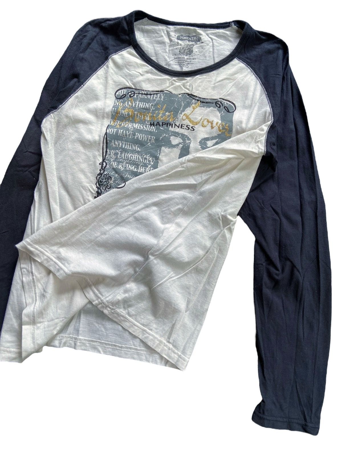 Japanese Brand IKKA POEM RAGLAN LONG SLEEVE Size US M / EU 48-50 / 2 - 4 Thumbnail