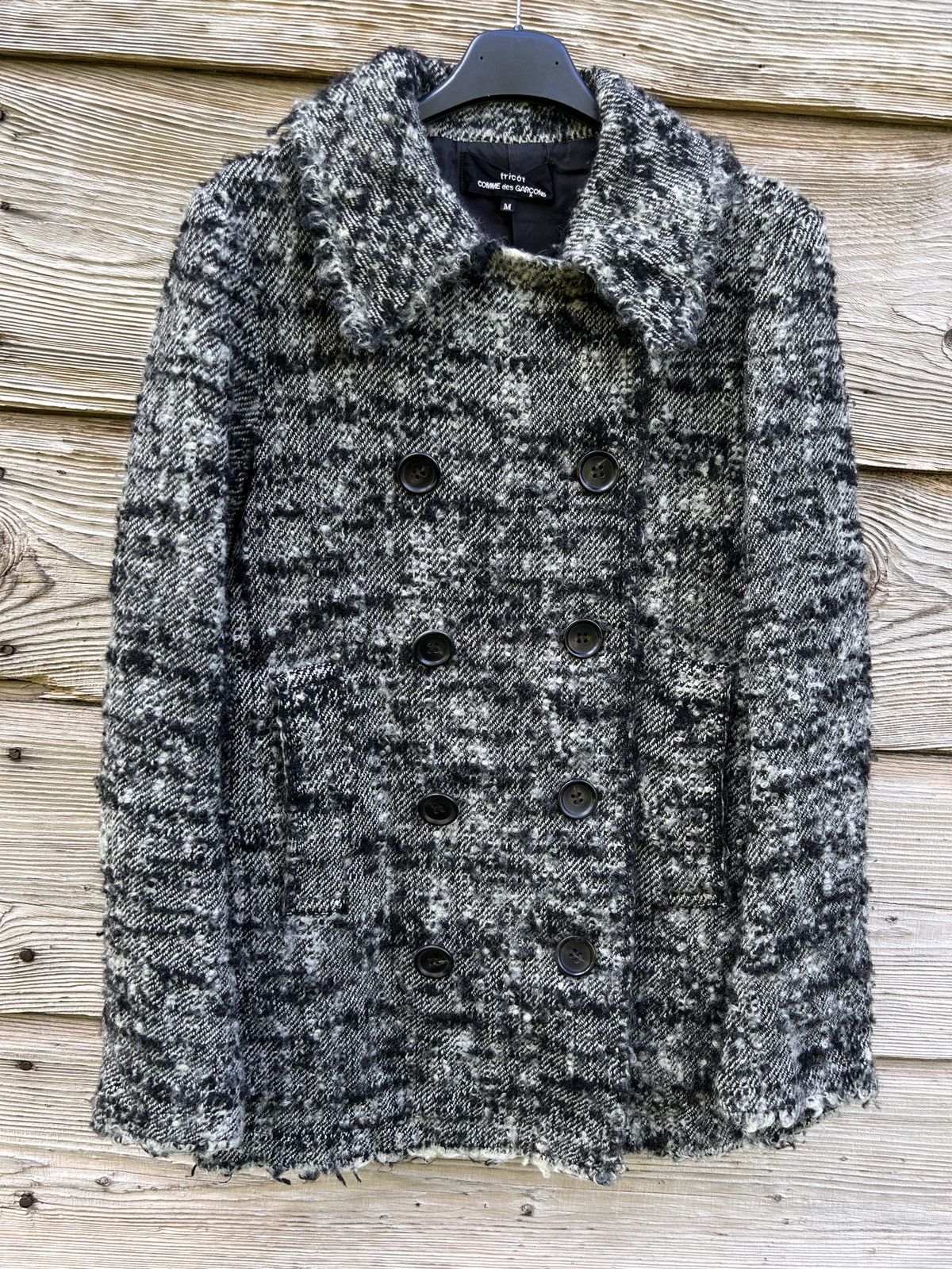 ジャケット・アウター readymade tweed shirt jacket vintage Comme des Garcons Vintage AW04 Comme Des Garcons Tricot