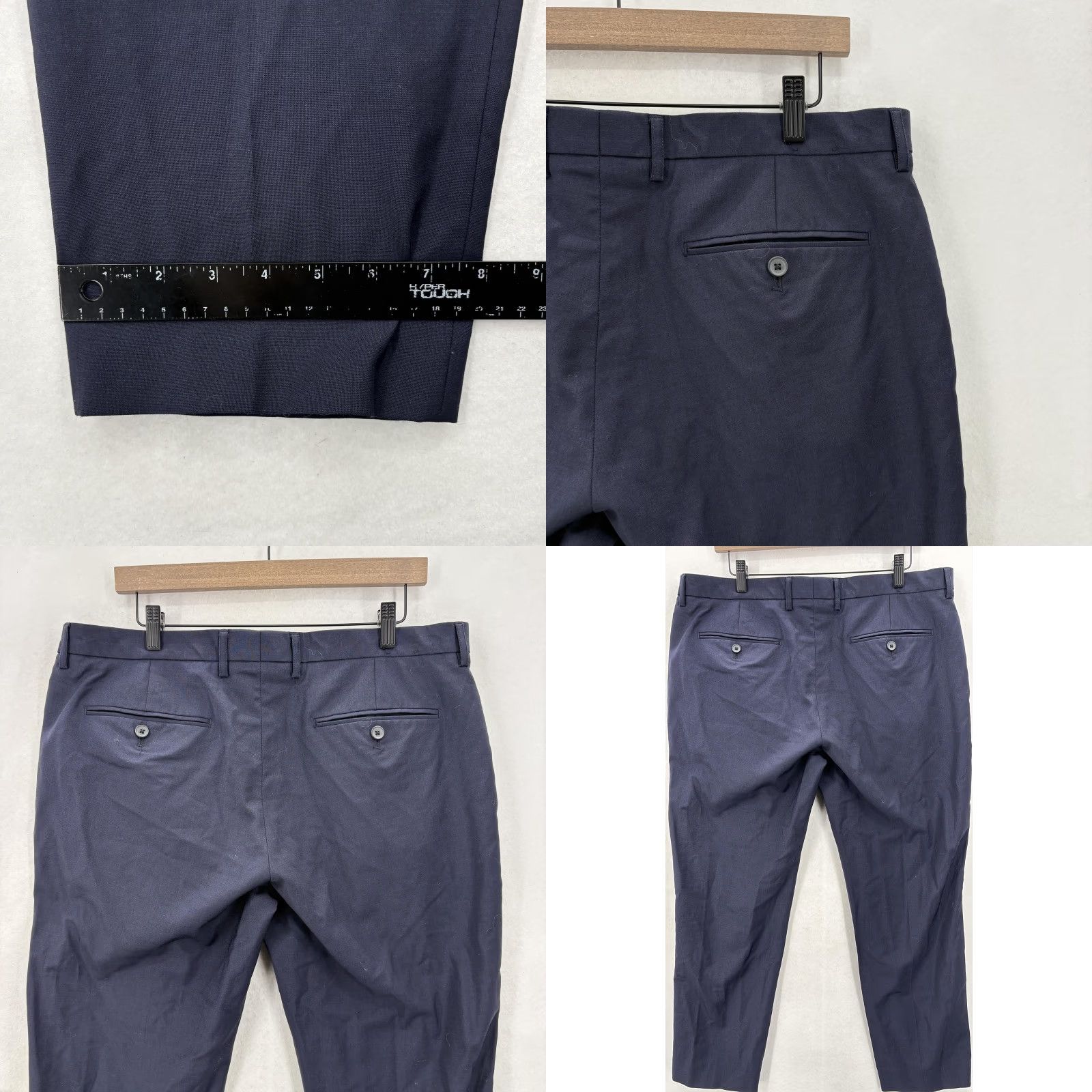 J.Crew J.CREW Thompson Pants Mens 36x28 Wool Blend Tapered Dress Slim Flat Front Blue Four Season Business Formal Size US 36 / EU 52 - 9 Thumbnail