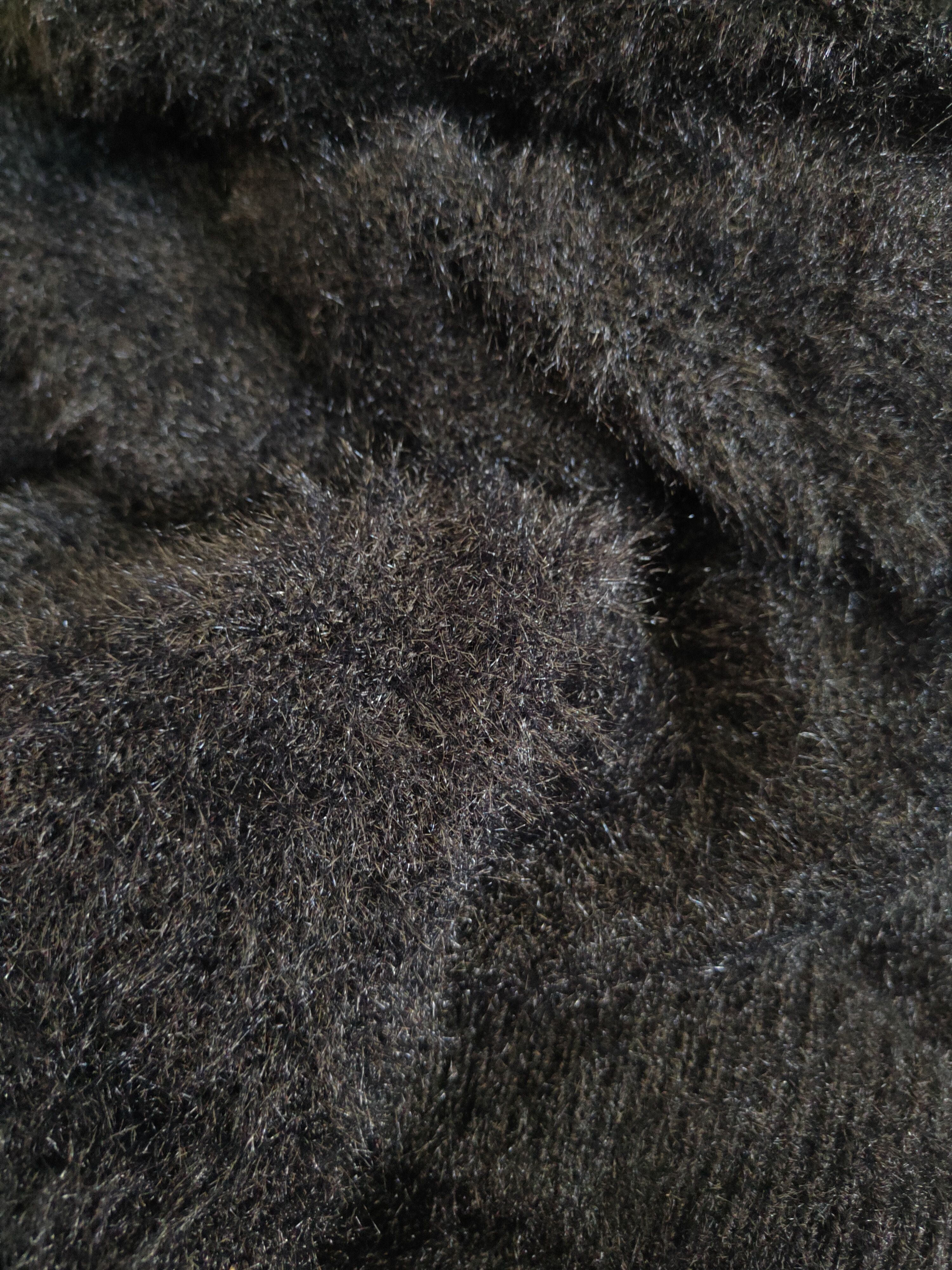 Aran Isles Knitwear GU Black Shag Shaggy Fur Mohair Knitwear Cardigan #S1904 Size L / US 10 / IT 46 - 10 Thumbnail