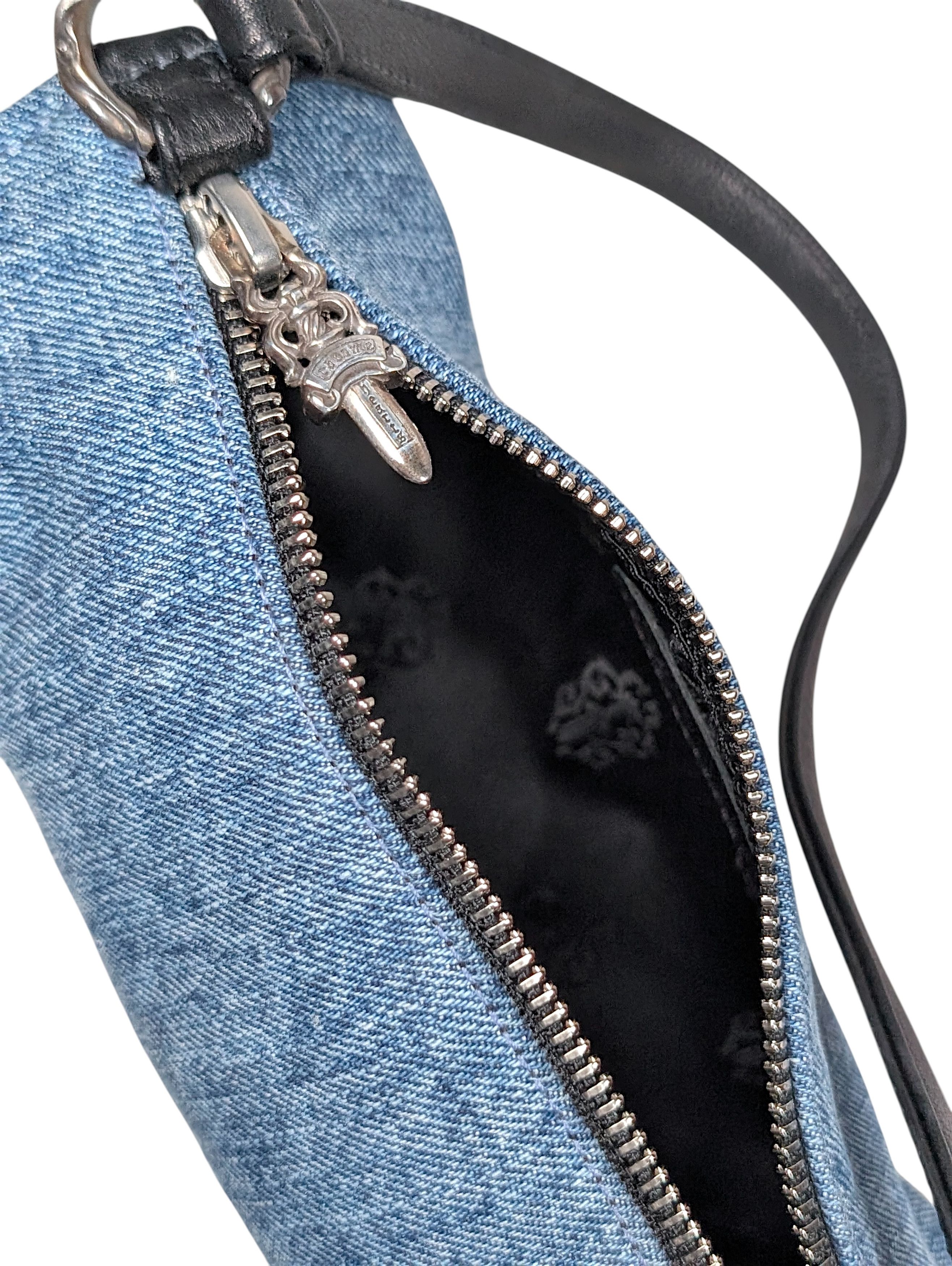 Chrome Hearts St. Barths Denim Grinds Cemetery Cross Tube Bag Size ONE SIZE - 6 Thumbnail
