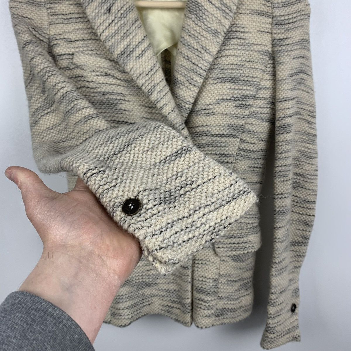 Isabel Marant Isabel Marant Textured Knit Blazer Jacket Size 36 Cream Size XS / US 0-2 / IT 36-38 - 5 Thumbnail