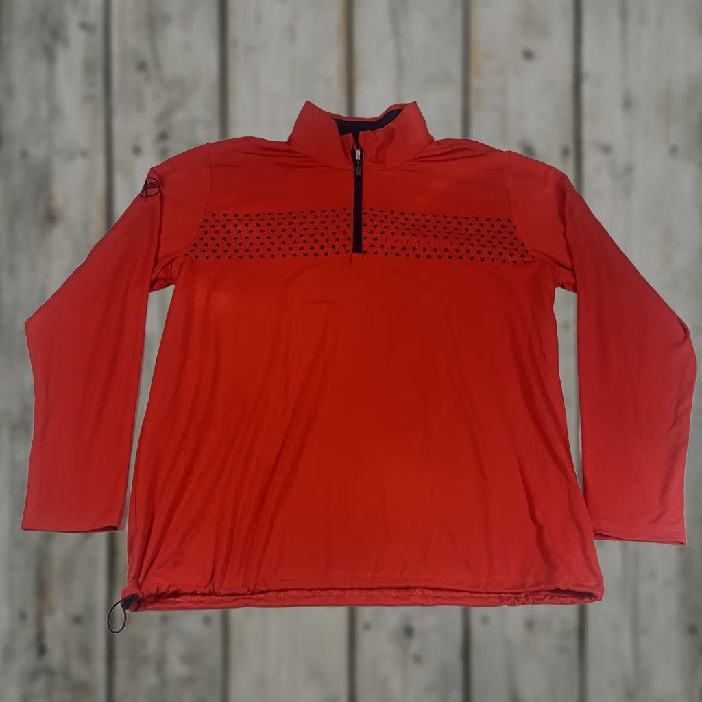 Puma PUMA Sz L Volition America 1/4 Zip Sweatshirt Golf Stars 599439-03 Red Pullover Mens L Red Stars Size US L / EU 52-54 / 3 - 1 Thumbnail
