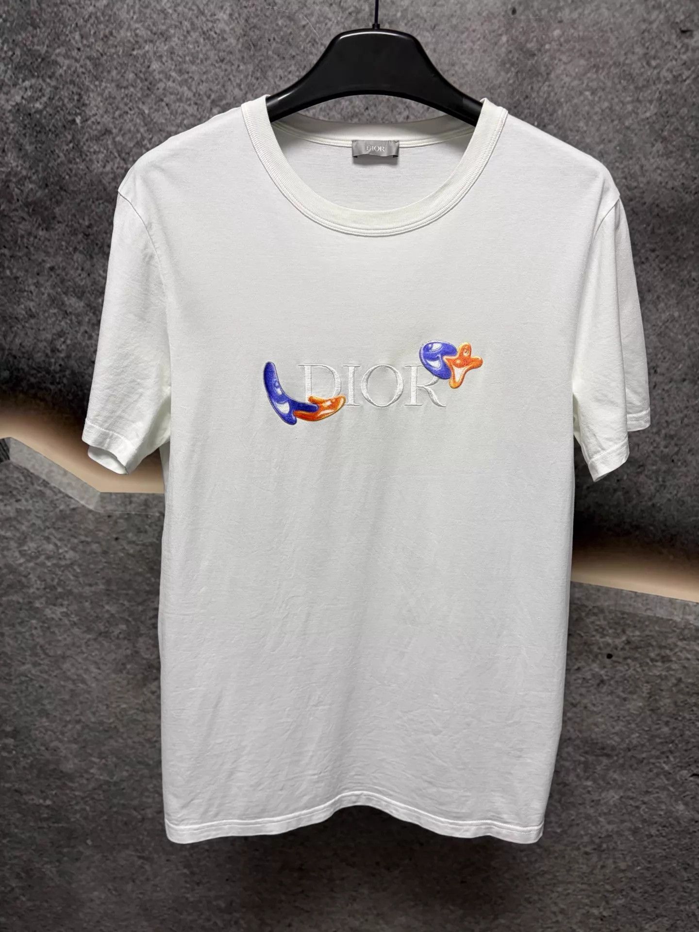 Dior White Short Sleeve T-Shirt with Embroidered Accents Size US L / EU 52-54 / 3 - 1 Thumbnail