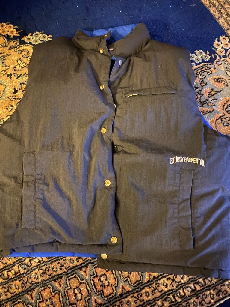 image of Stussy Reversible Vest in Black/Blue, Men's (Size Medium)
