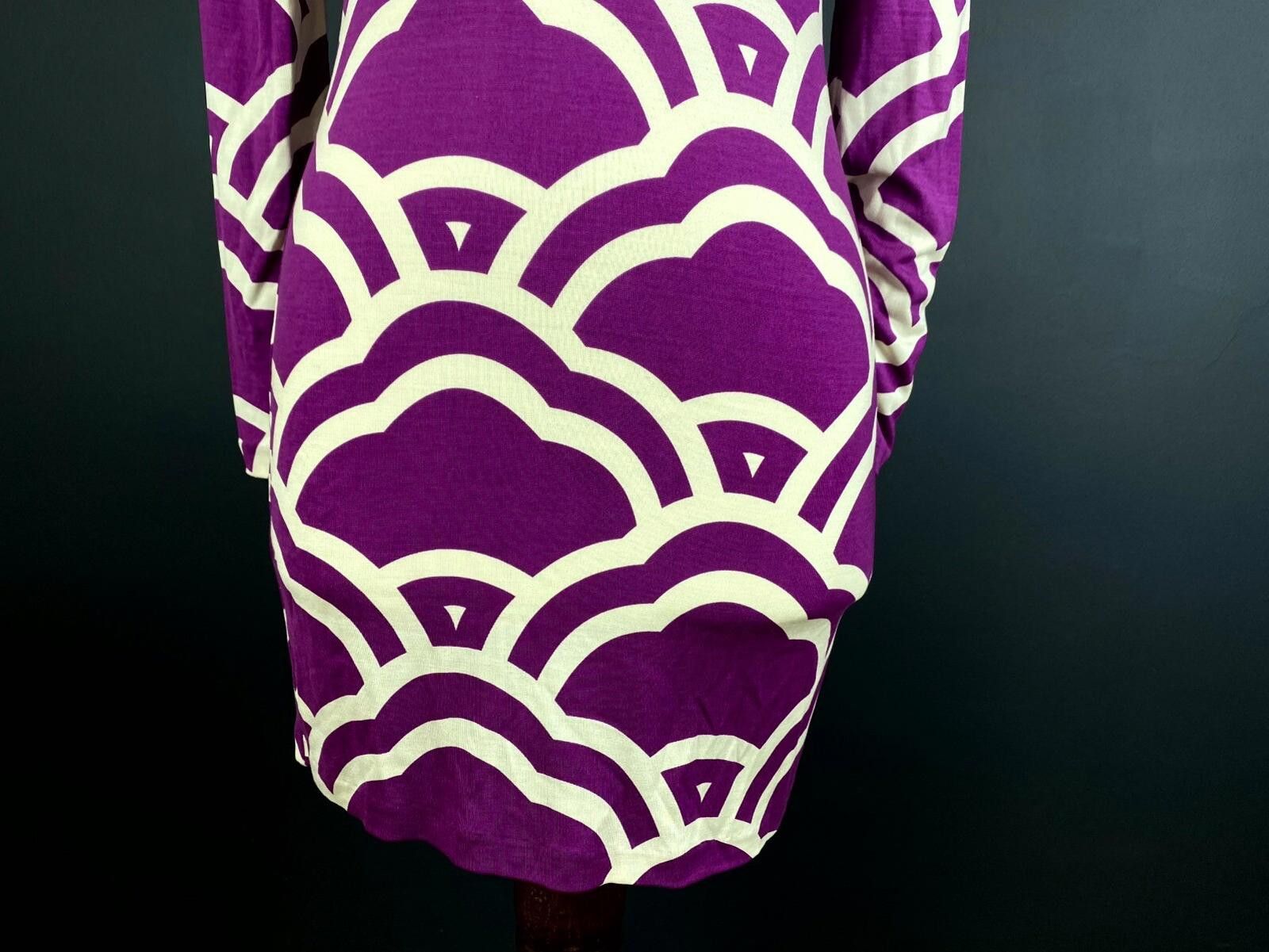 Diane von Furstenberg Diane Van Furstenberg Purple Desiner Midi Dress Size 2 Size XS / US 0-2 / IT 36-38 - 3 Thumbnail