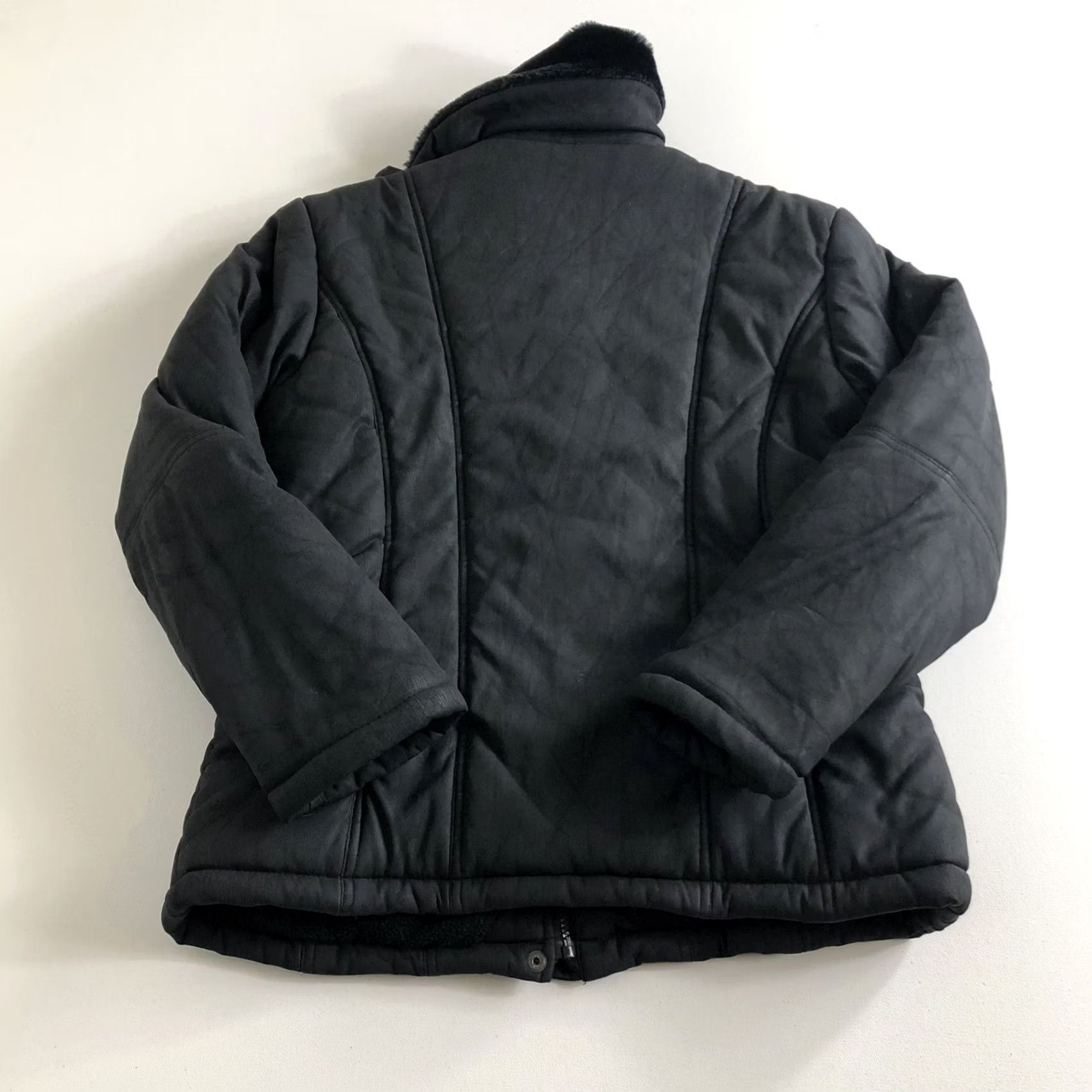 Vintage VINTAGE Helium Outerwear Womens Coat Fur Fleece Lined Coat Jacket Black Medium Size M / US 6-8 / IT 42-44 - 4 Thumbnail