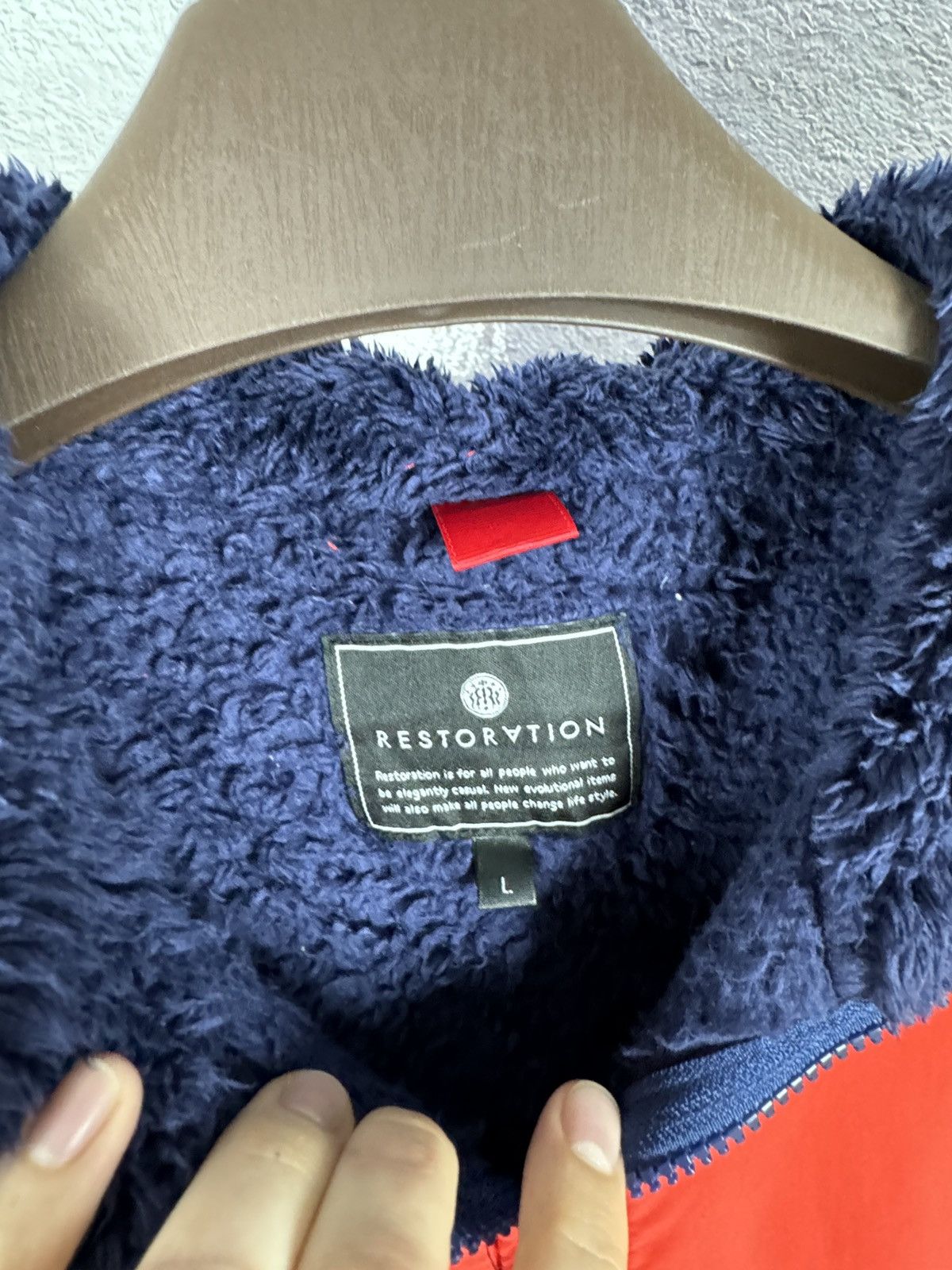 Japanese Brand × Restoration Restoration Deep pile teddy fleece nylon fall winter hoodie Size US L / EU 52-54 / 3 - 8 Thumbnail