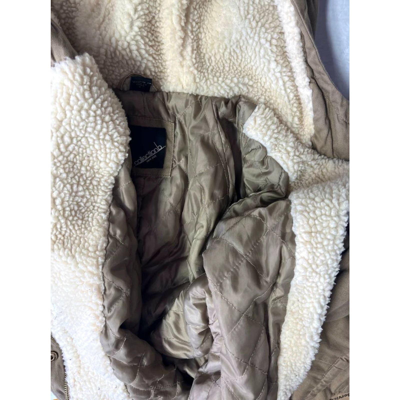 Vintage Collection B Hooded Anorak Jacket Womens L Camel Polyester Fur Trim Winter Hooded Casual Outdoor Size L / US 10 / IT 46 - 7 Thumbnail