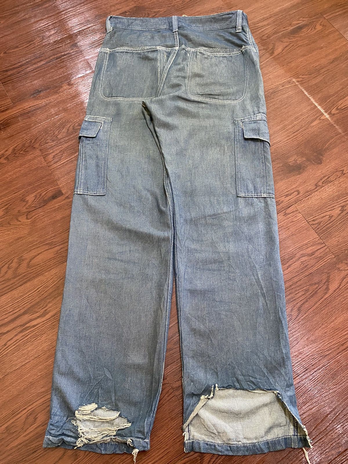Vintage Vintage Japanese Brands Blue Wash Cargo Loose Soft Pants Size US 32 / EU 48 - 2 Thumbnail