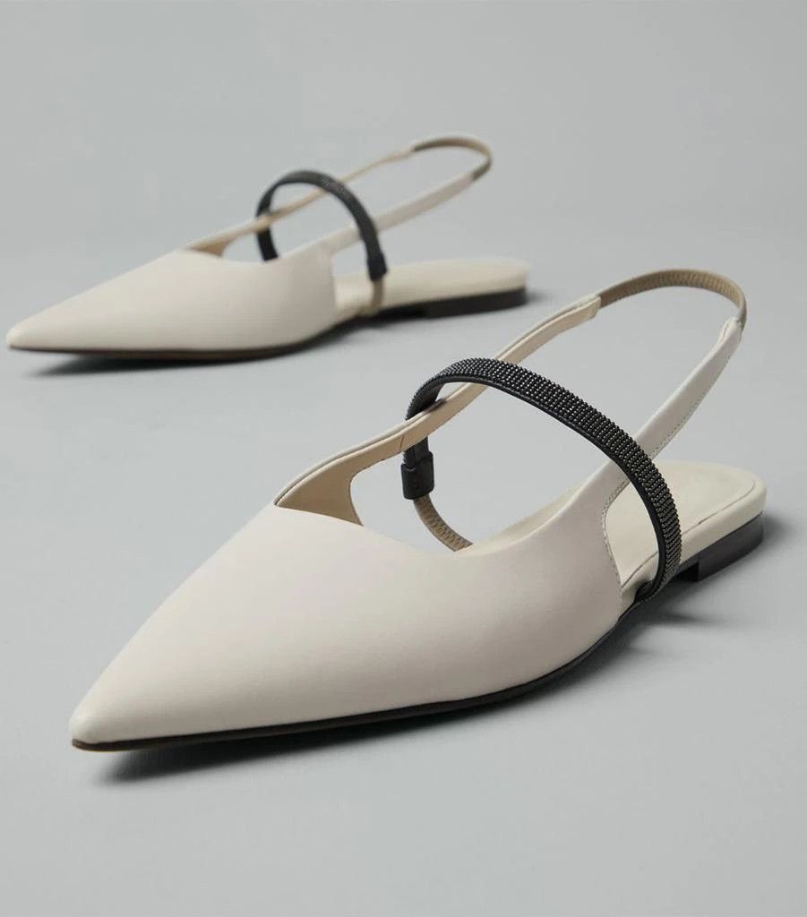 Brunello Cucinelli o1w1db10825 Pair Of Ballet Flats in Bright Blue Size US 7 / IT 37 - 3 Thumbnail