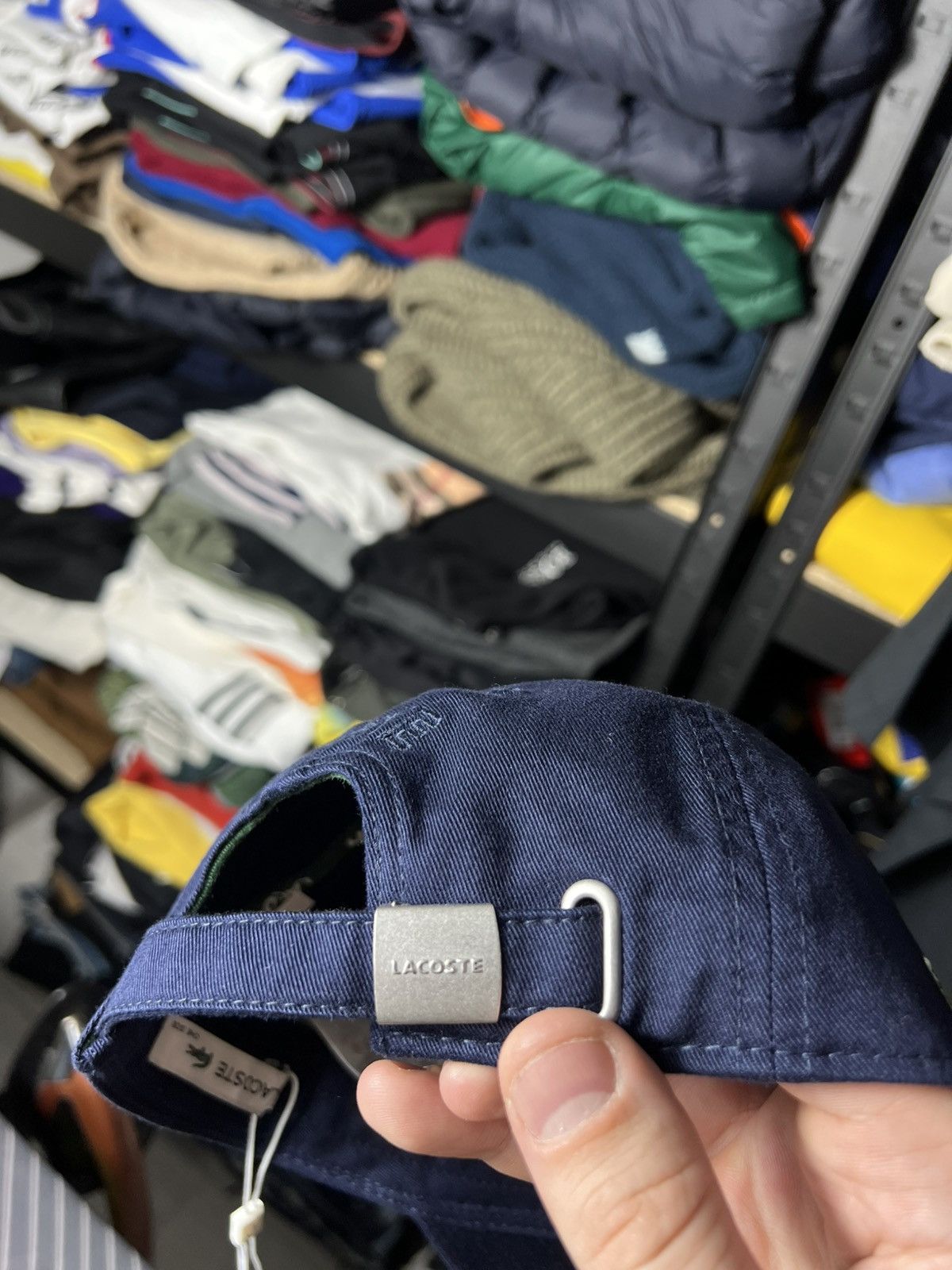 Lacoste NWT Lacoste Navy Blue Cotton Cap One Size Size ONE SIZE - 6 Thumbnail