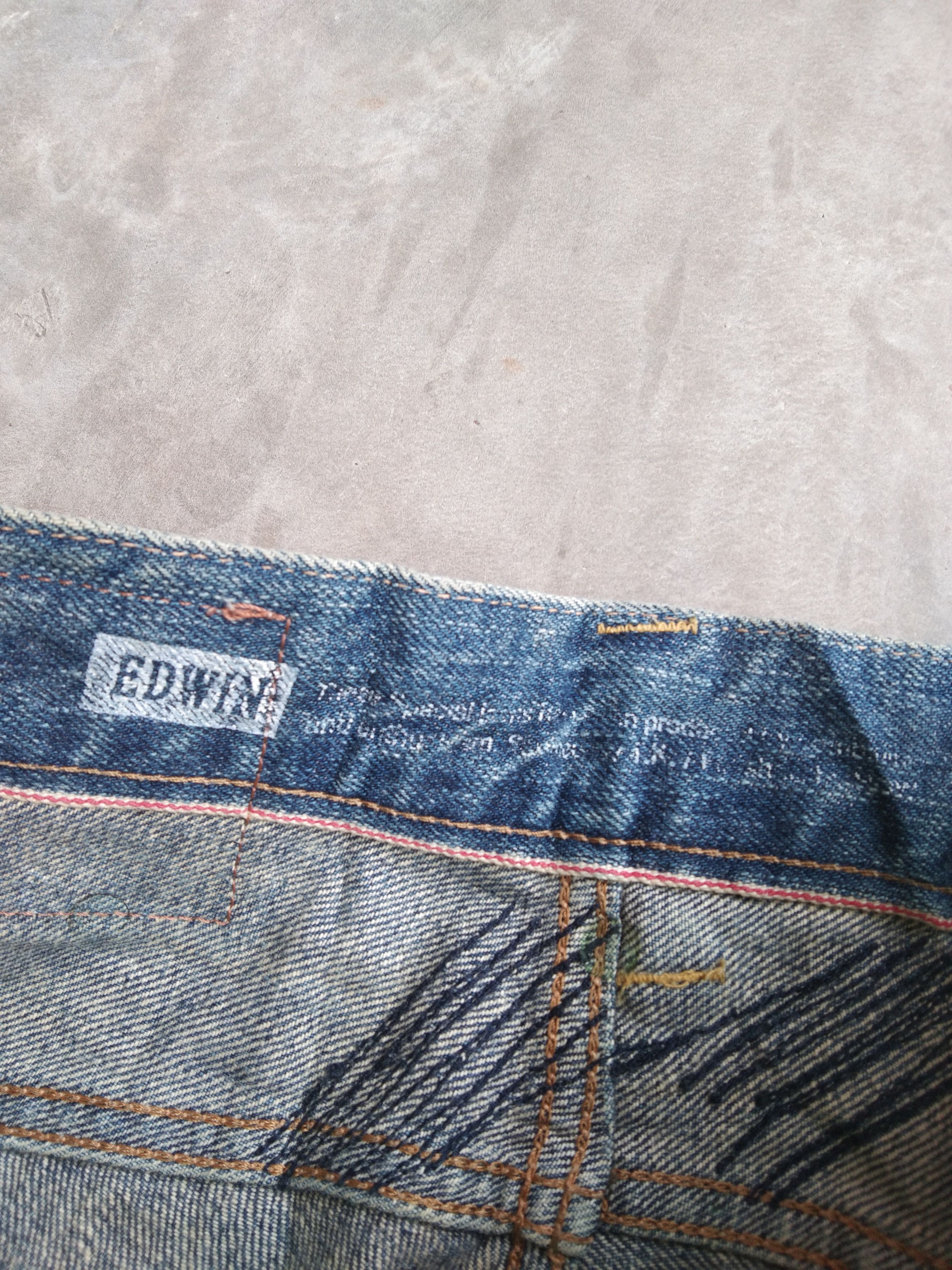 Japanese Brand Vintage Redline Edwin 505 Selvedge Distressed Jeans 30x29 Size US 30 / EU 46 - 11 Thumbnail