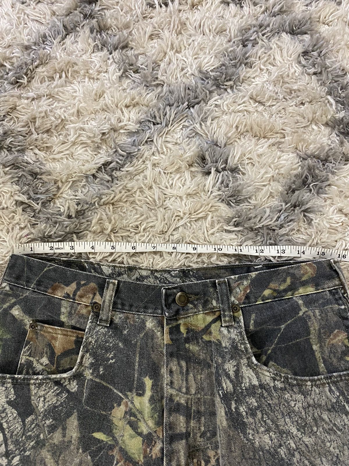 Vintage Faded Wrangler Double Knee Mossy Oak Real Tree y2k