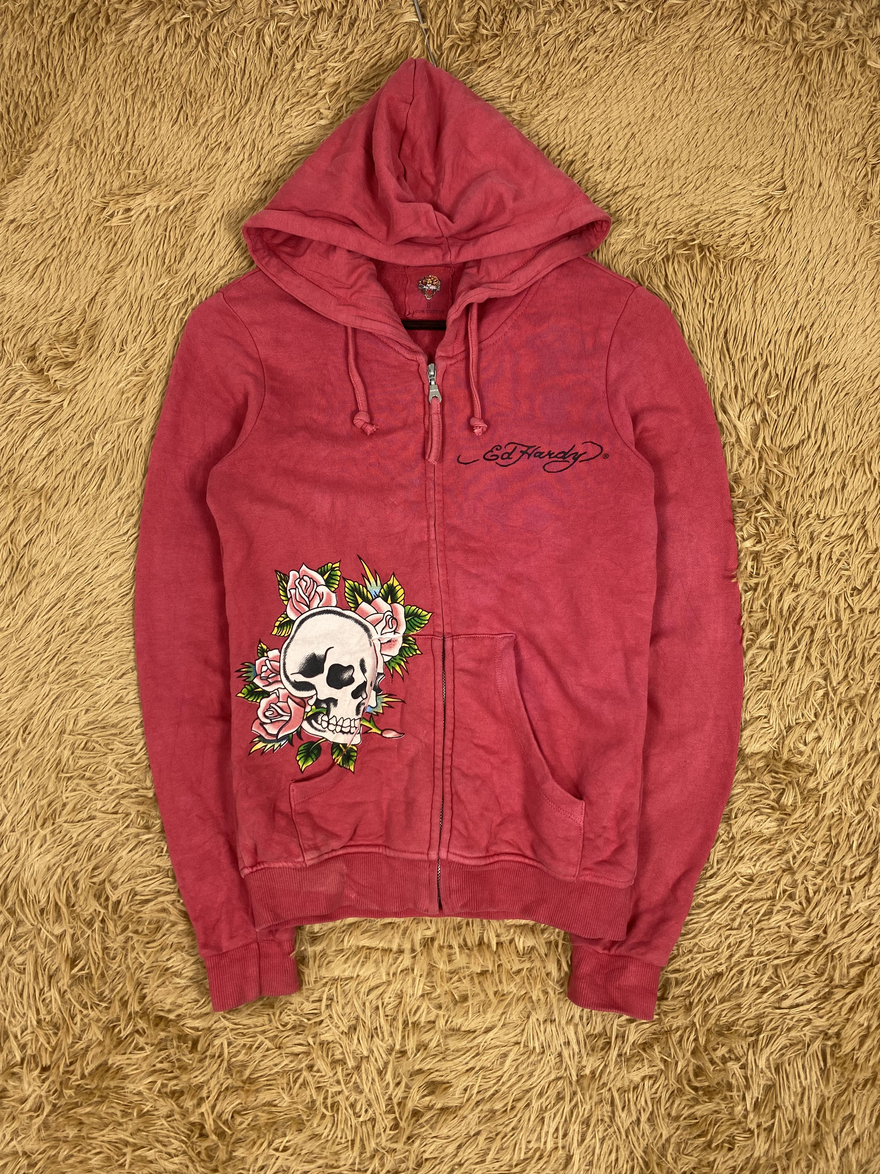Ed Hardy × Vintage Vintage Ed Hardy Hoodie Jacket Size US S / EU 44-46 / 1 - 1 Thumbnail