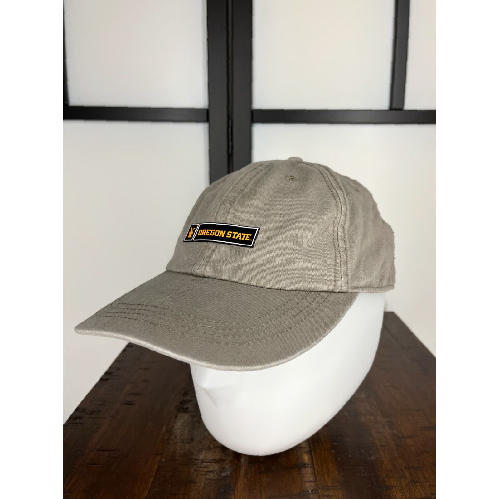Vintage Oregon State Hat Cap Strap Back Adult One Size Gray Beige 100% Cotton Dutch Bros Baseball Cap Twill Adjustable Lightweight Men Outdoor Casual Travel" Size ONE SIZE - 4 Thumbnail