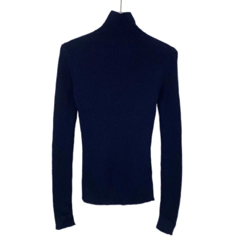 Prada Prada Size 36 Dark blue sheep wool semi-zipper knitted unde Size US XXS / EU 40 - 2 Thumbnail
