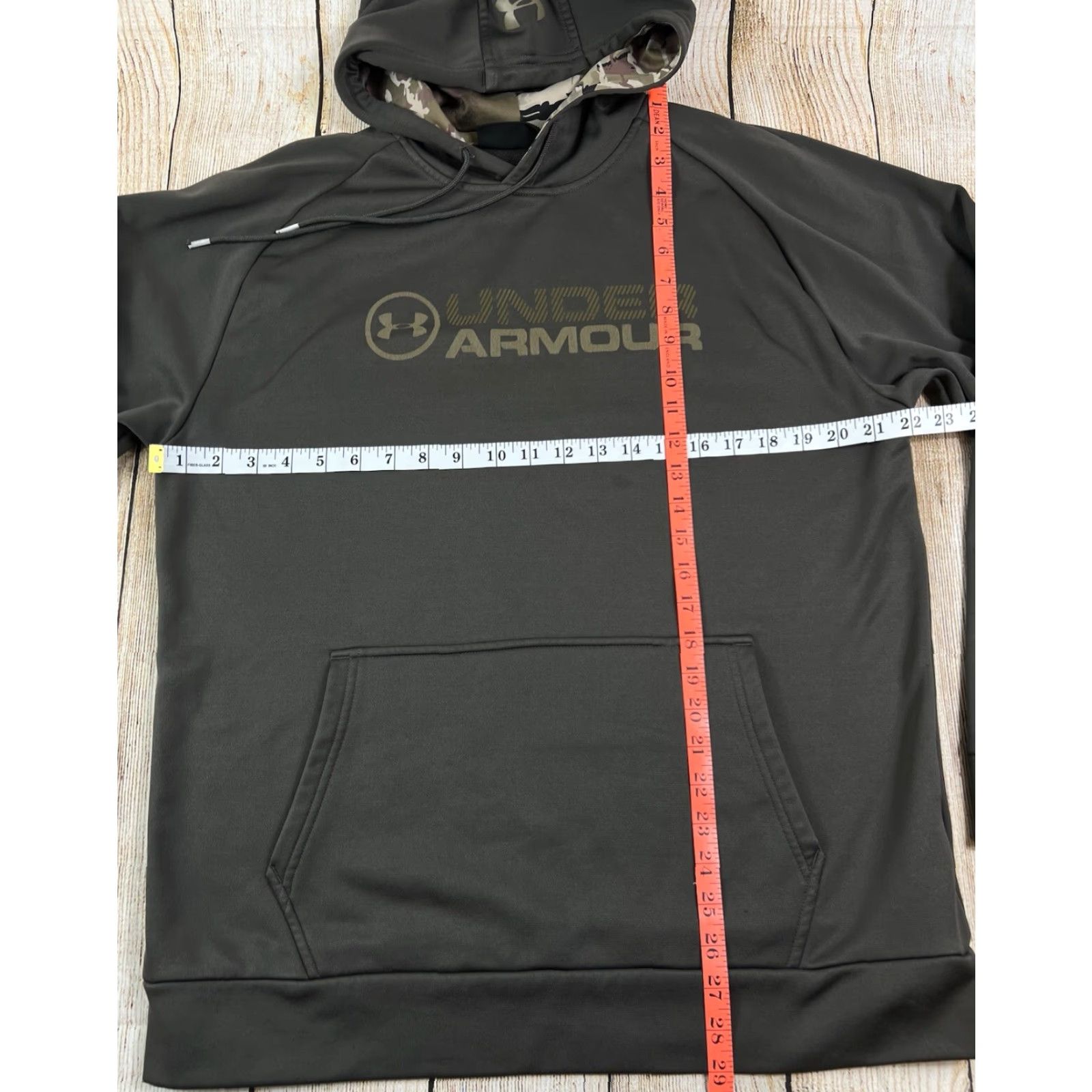 Under Armour Under Armour Storm Hoodie Mens M Brown Camo Hunting Fleece Pullover Hooded Pockets Rain HeatGear Sweatshirt Graphic Print Size US M / EU 48-50 / 2 - 3 Thumbnail