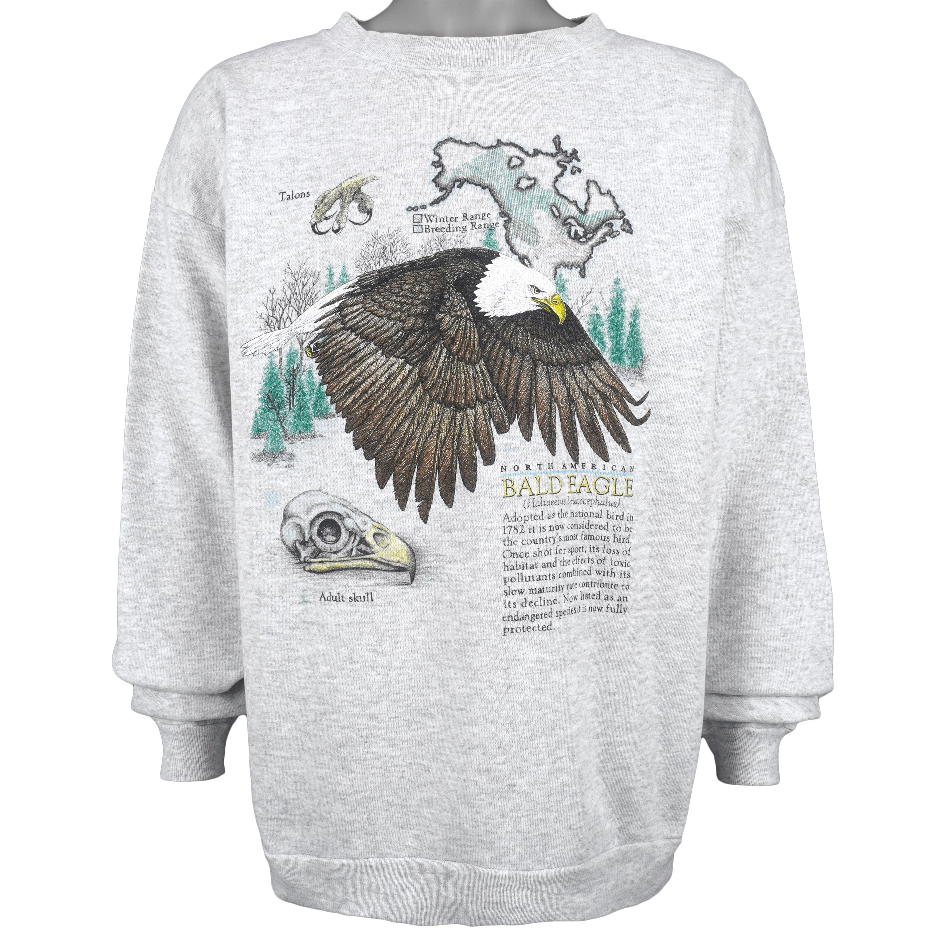 Vintage (Cotton Grove) - North American Bald Eagle Sweatshirt 1990s Size US XL / EU 56 / 4 - 1 Thumbnail