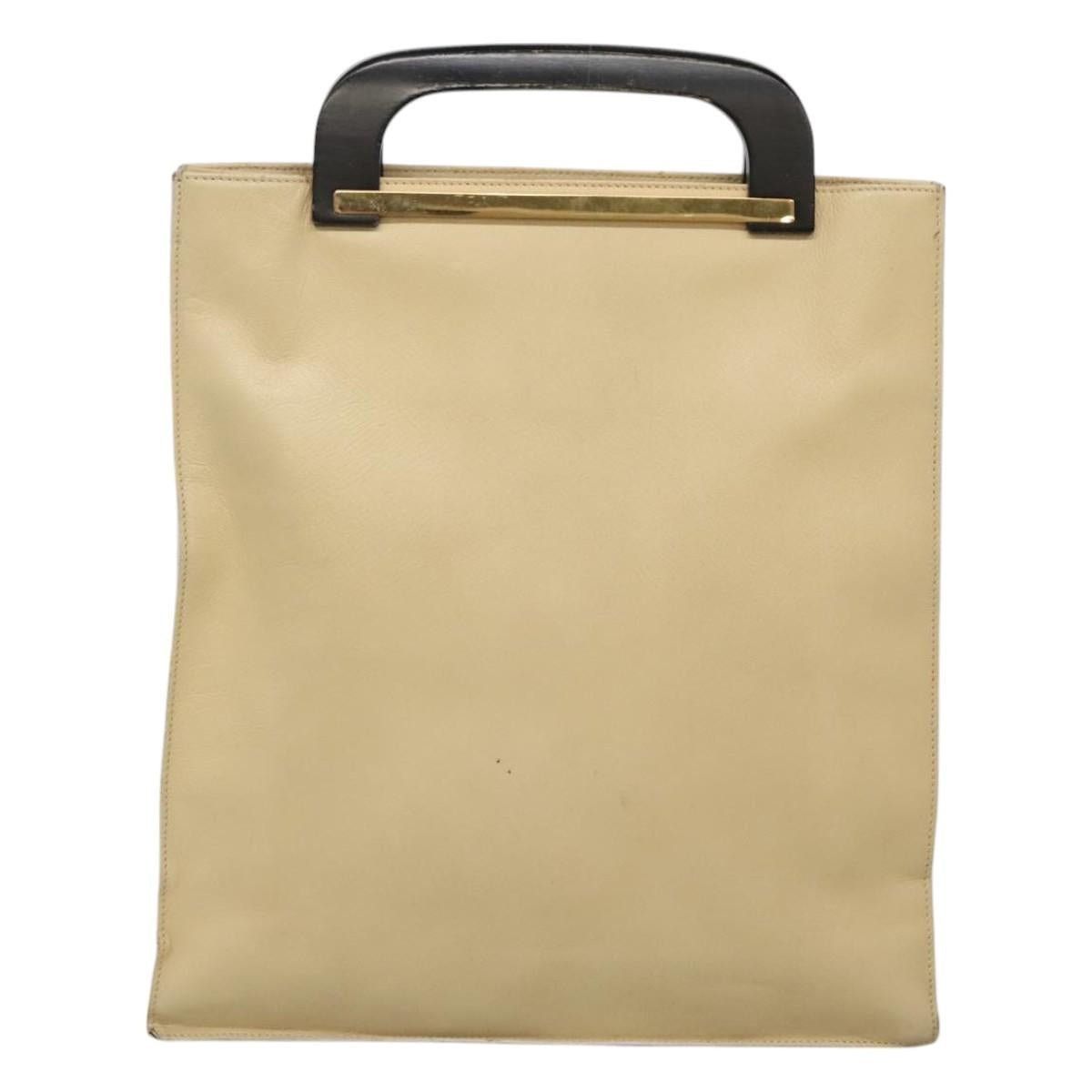 Gucci GUCCI Hand Bag Leather Beige Gold Size ONE SIZE - 2 Thumbnail