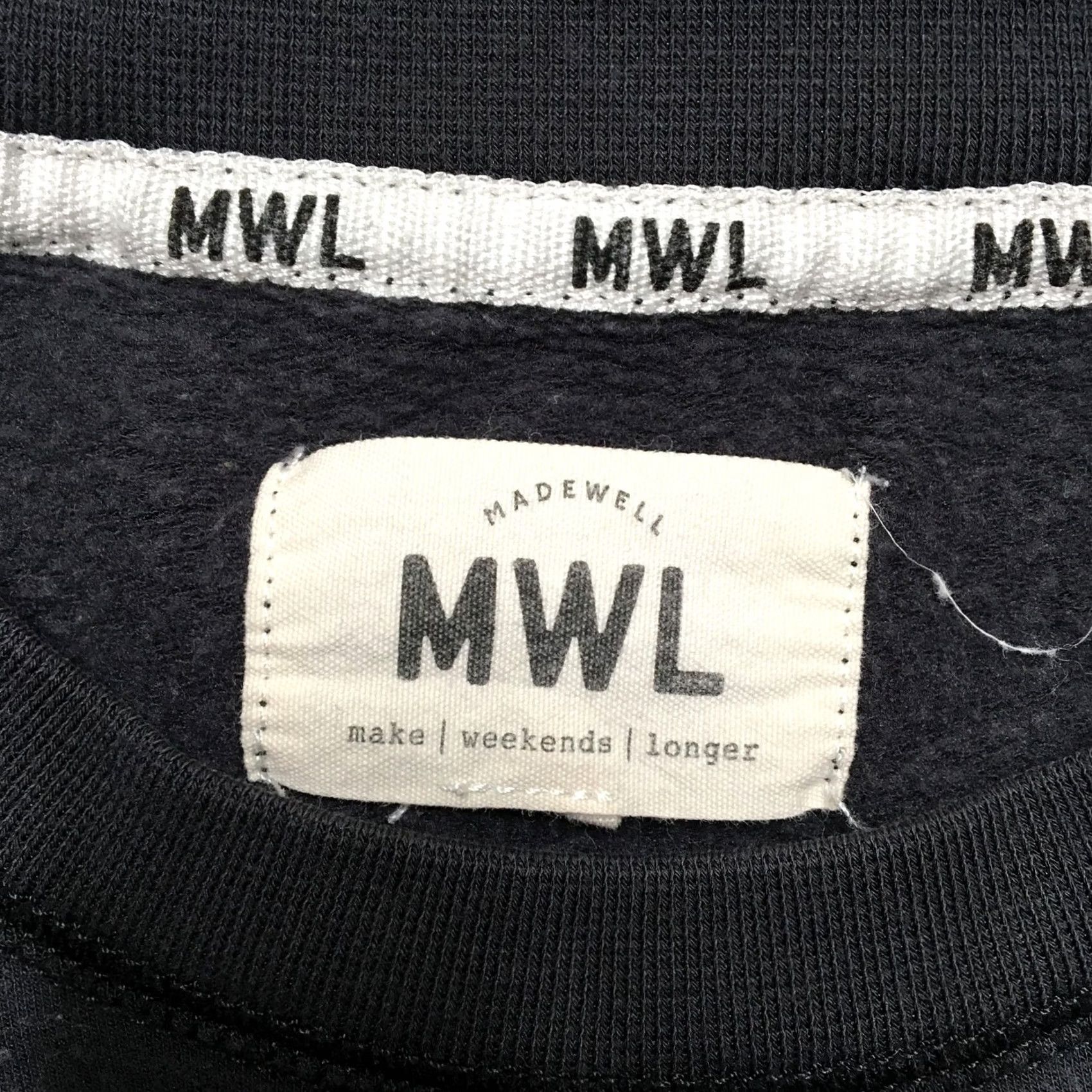 Madewell Madewell MWL Sweatshirt Womens Medium Black Fleece Crewneck Pullover Top Size M / US 6-8 / IT 42-44 - 4 Thumbnail